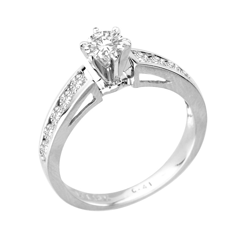 1.0ct Diamond  Engagement Ring in 14k Polished White Gold