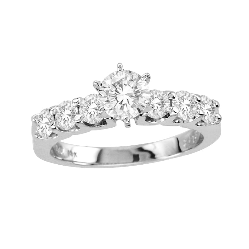 1 1/2ct Diamond Engagement Ring in 14k White Gold