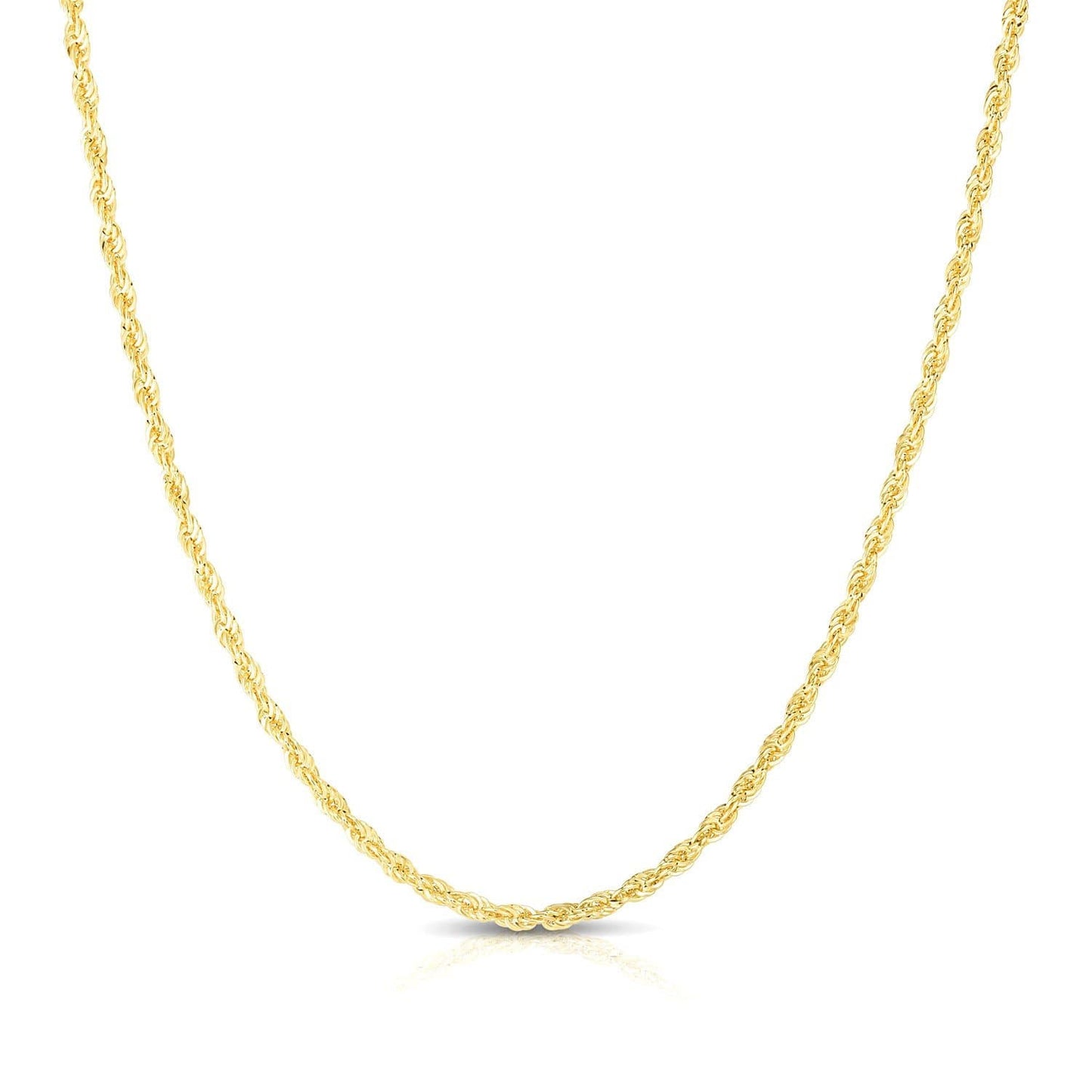 14k Yellow Gold Light Rope Chain in 2.5mm