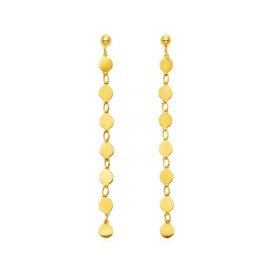 Polished Circles Earrings in 14k Yellow Gold