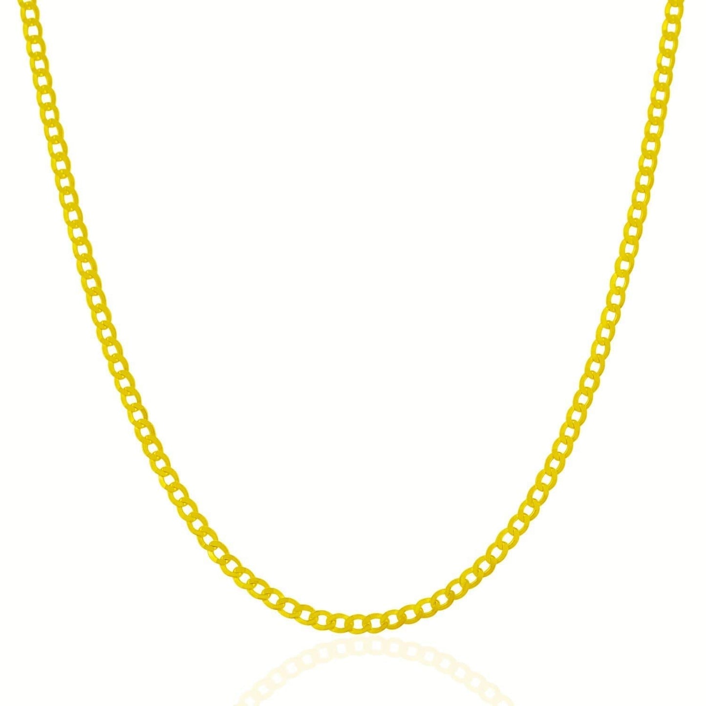 10k Yellow Gold Curb Chain in 2.4 mm