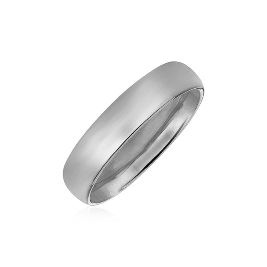 14k White Gold Comfort Fit Wedding Band