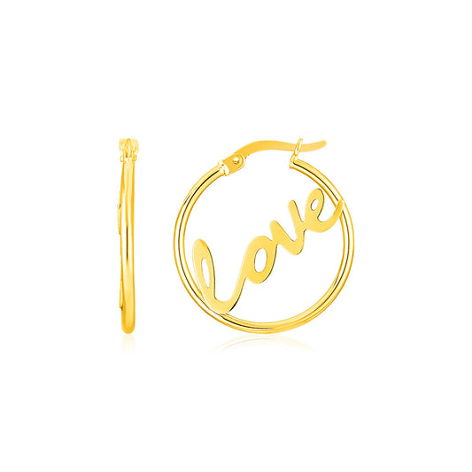 Love Hoops in 14K Yellow Gold