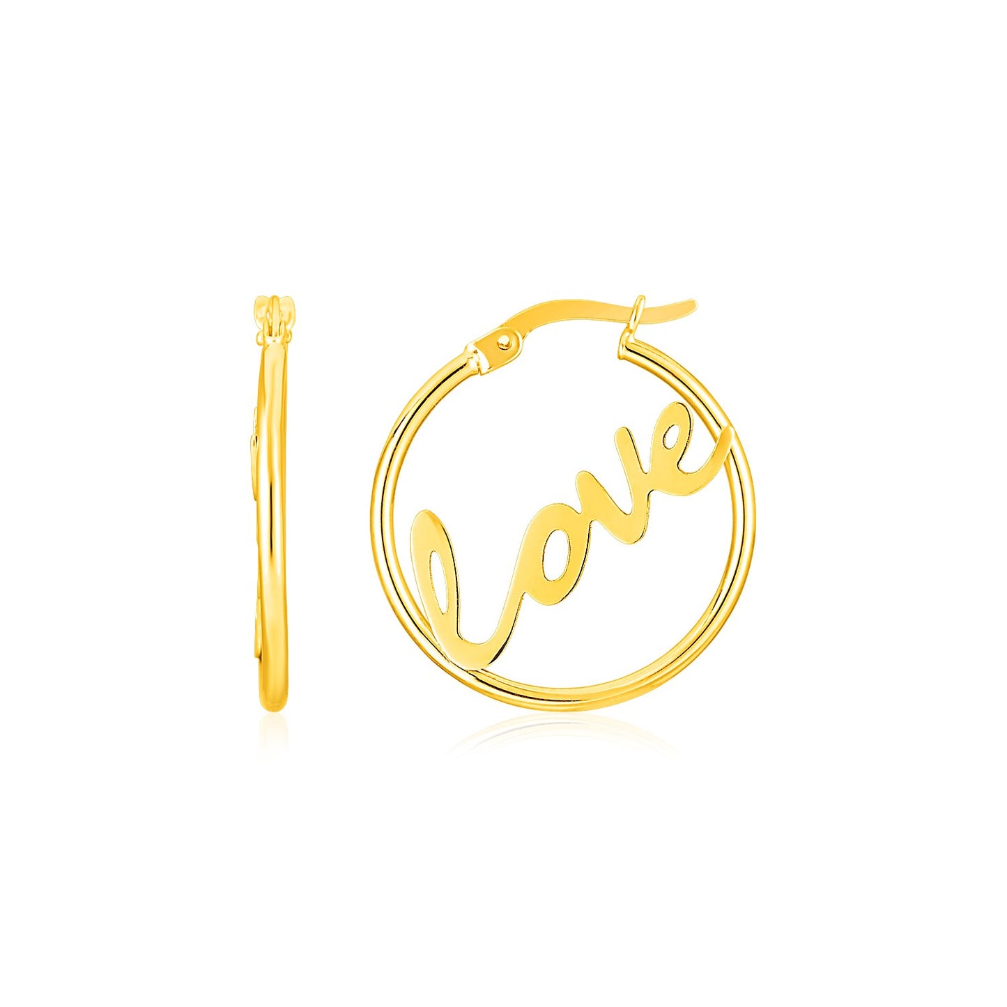Love Hoops in 14K Yellow Gold