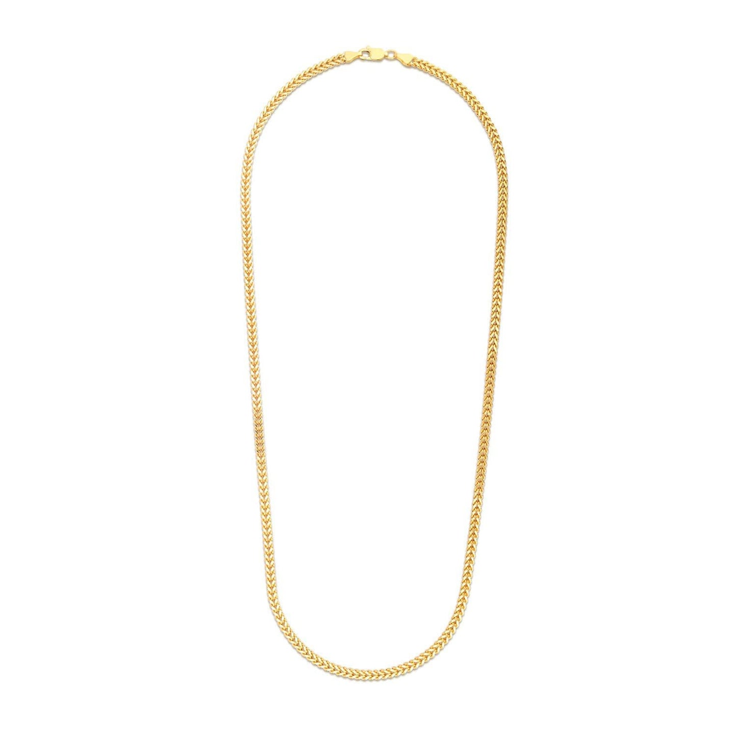 14k Yellow Gold Square Franco Chain in 3.2mm