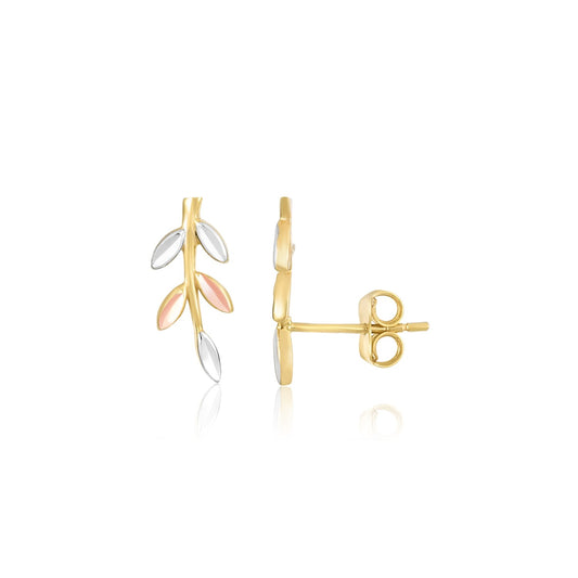 Ear Climbers in 14k Tri-Color Gold