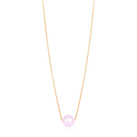 Pearl Necklace in 14k Rose Gold