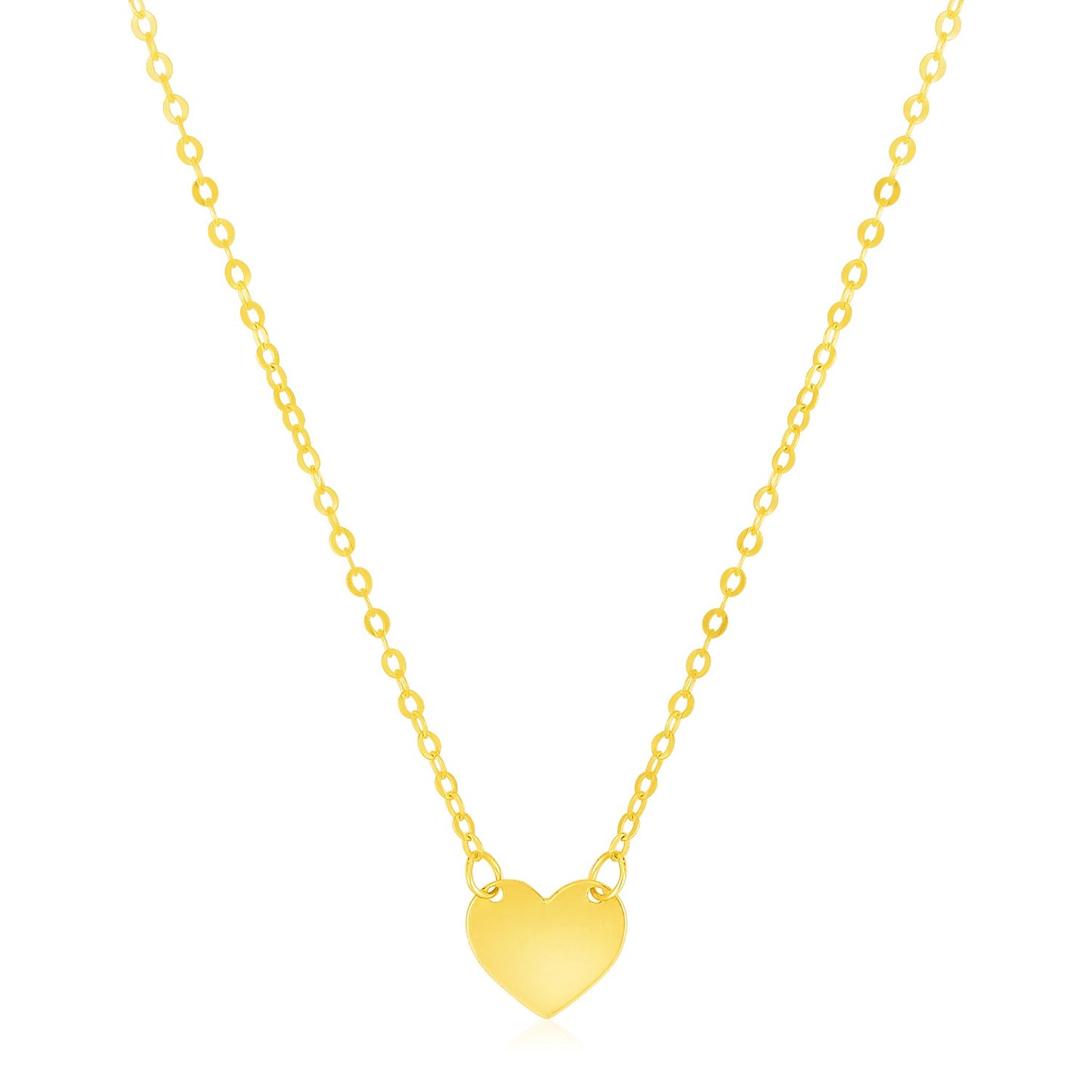 Mini Heart Necklace in 14k Yellow Gold