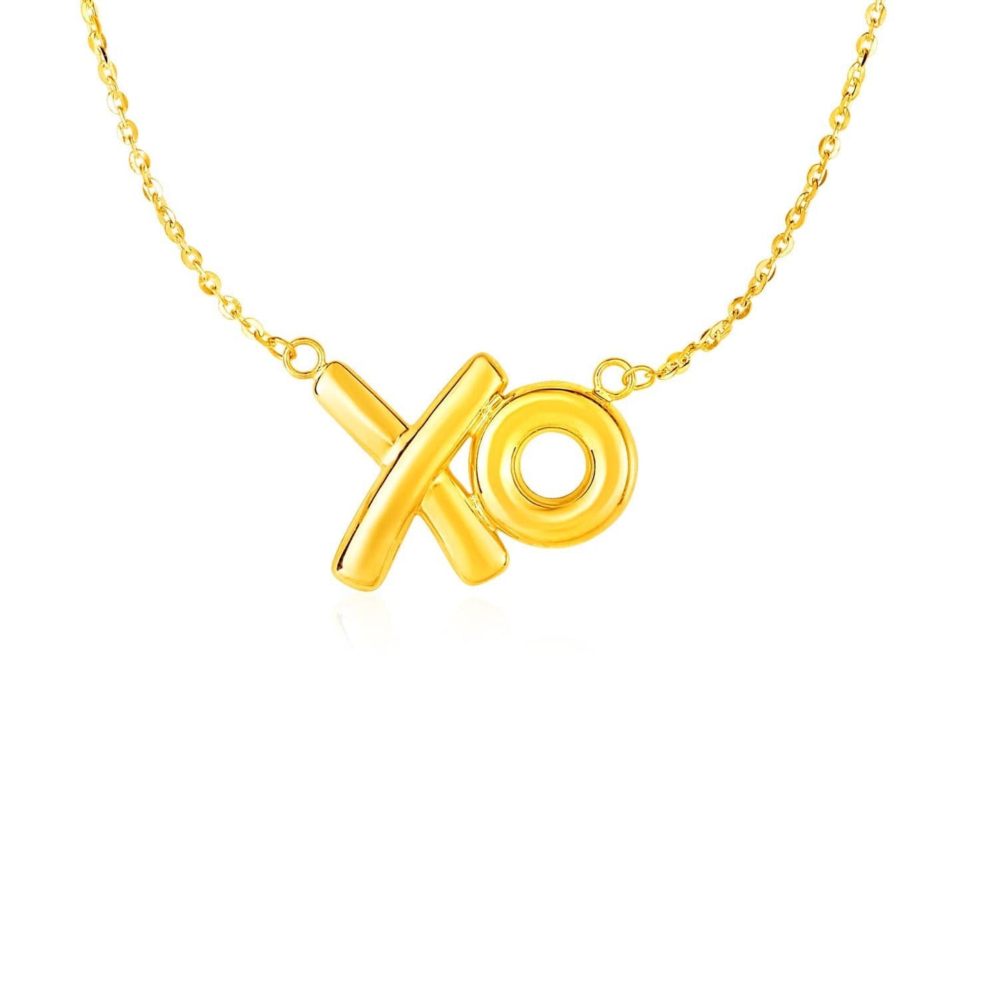 Pendant with XO Symbols in 14k Yellow Gold