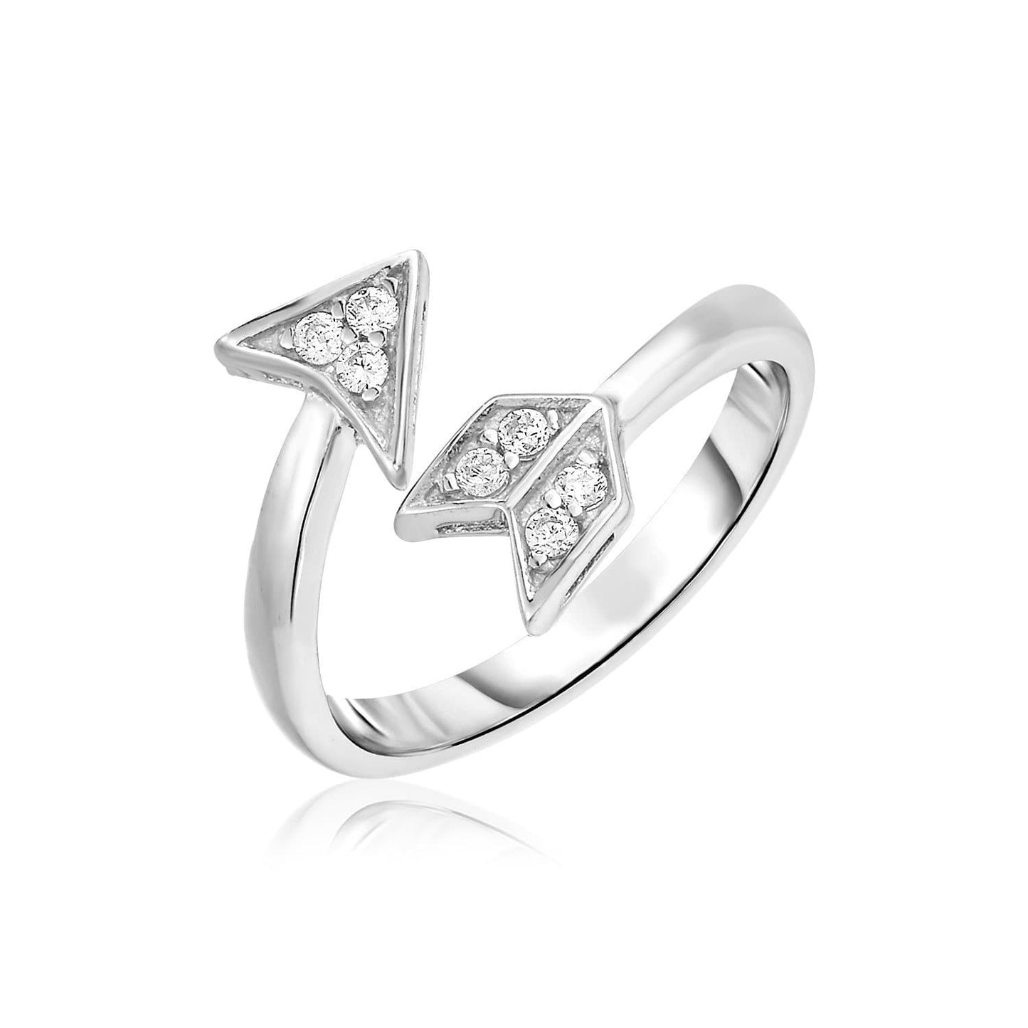 Sterling Silver Arrow Bypass Toe Ring