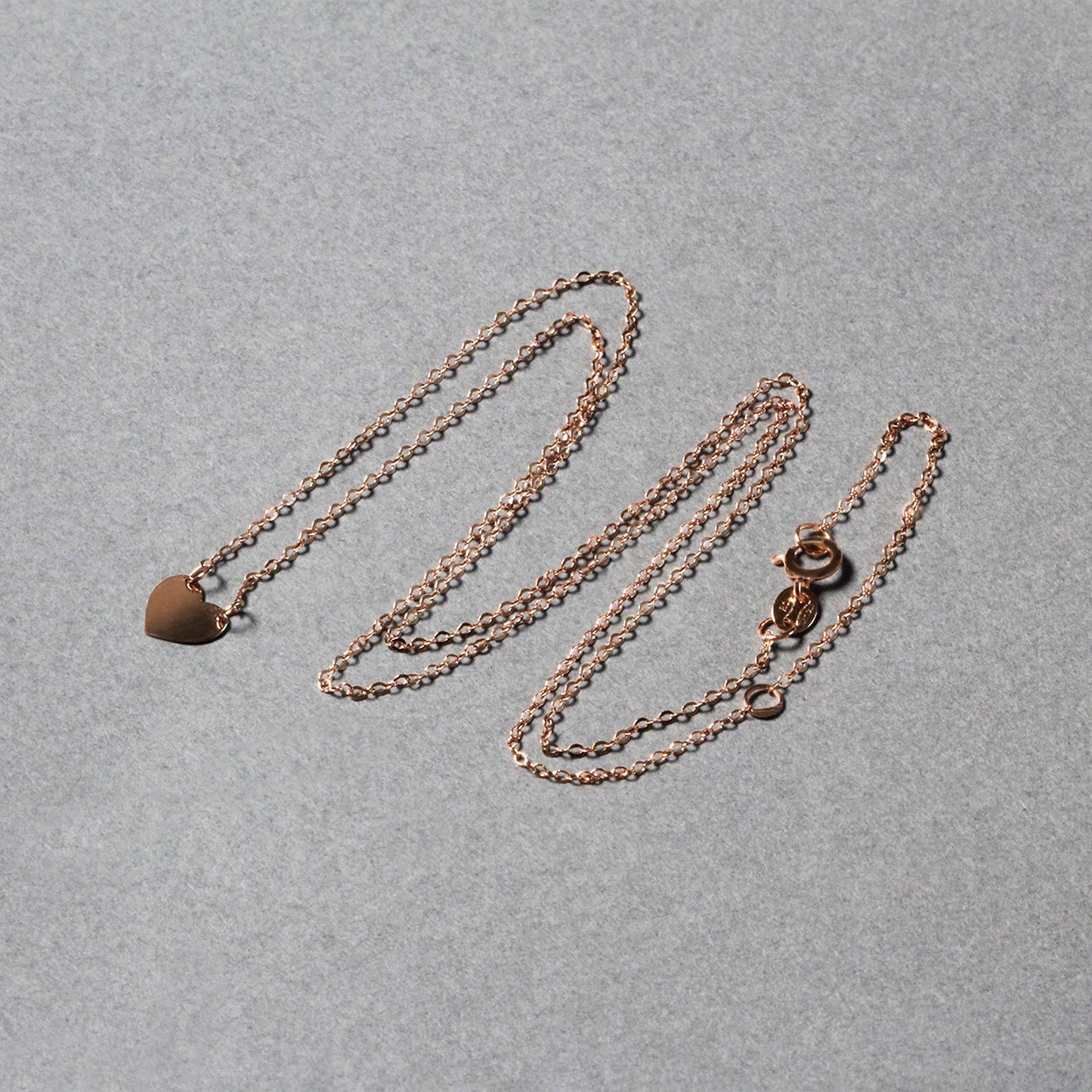 Mini Heart Necklace in 14k Rose Gold