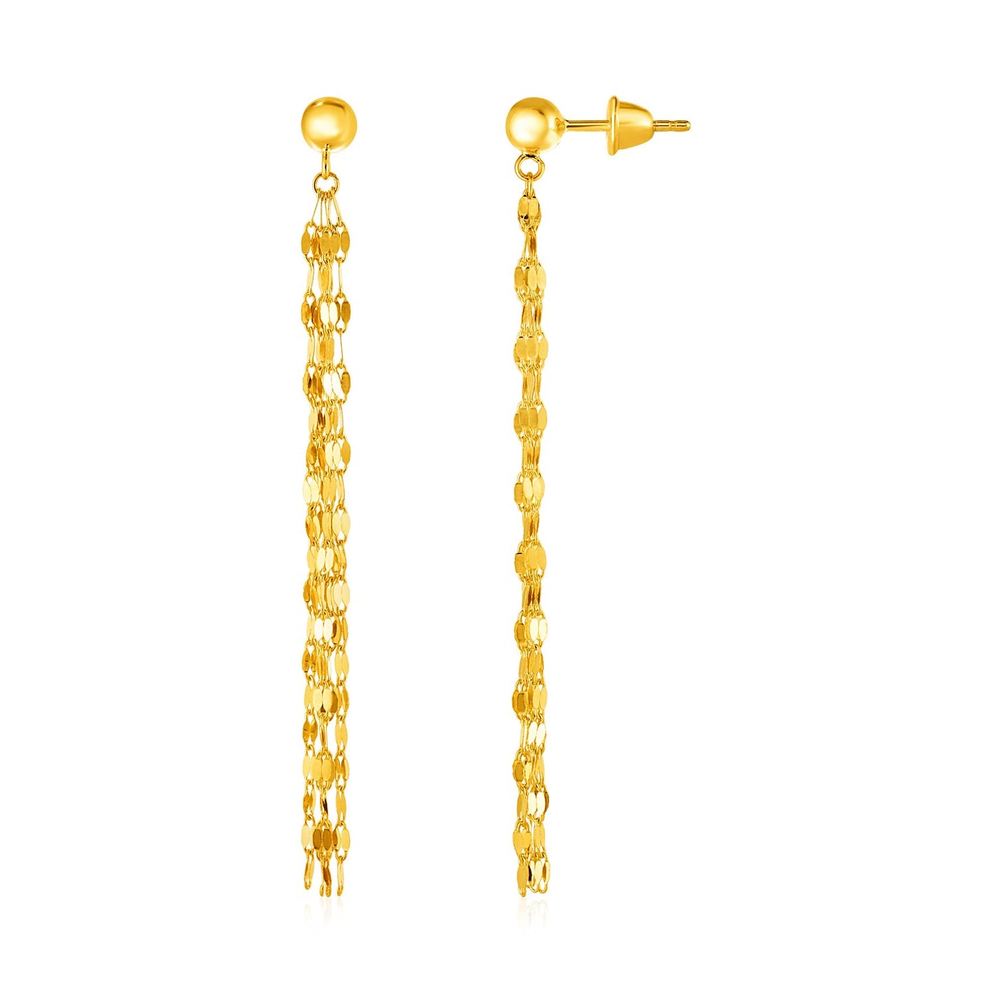 Drop Earrings in 14k Yellow Gold