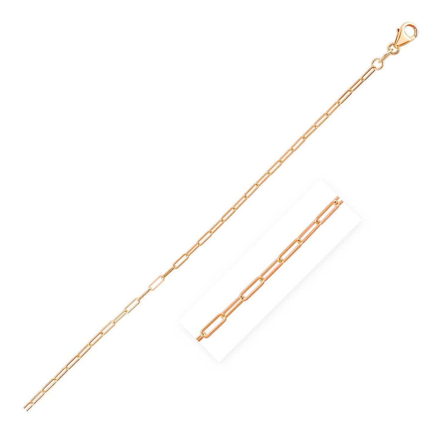 14k Gold Paperclip Chain in 1.5mm
