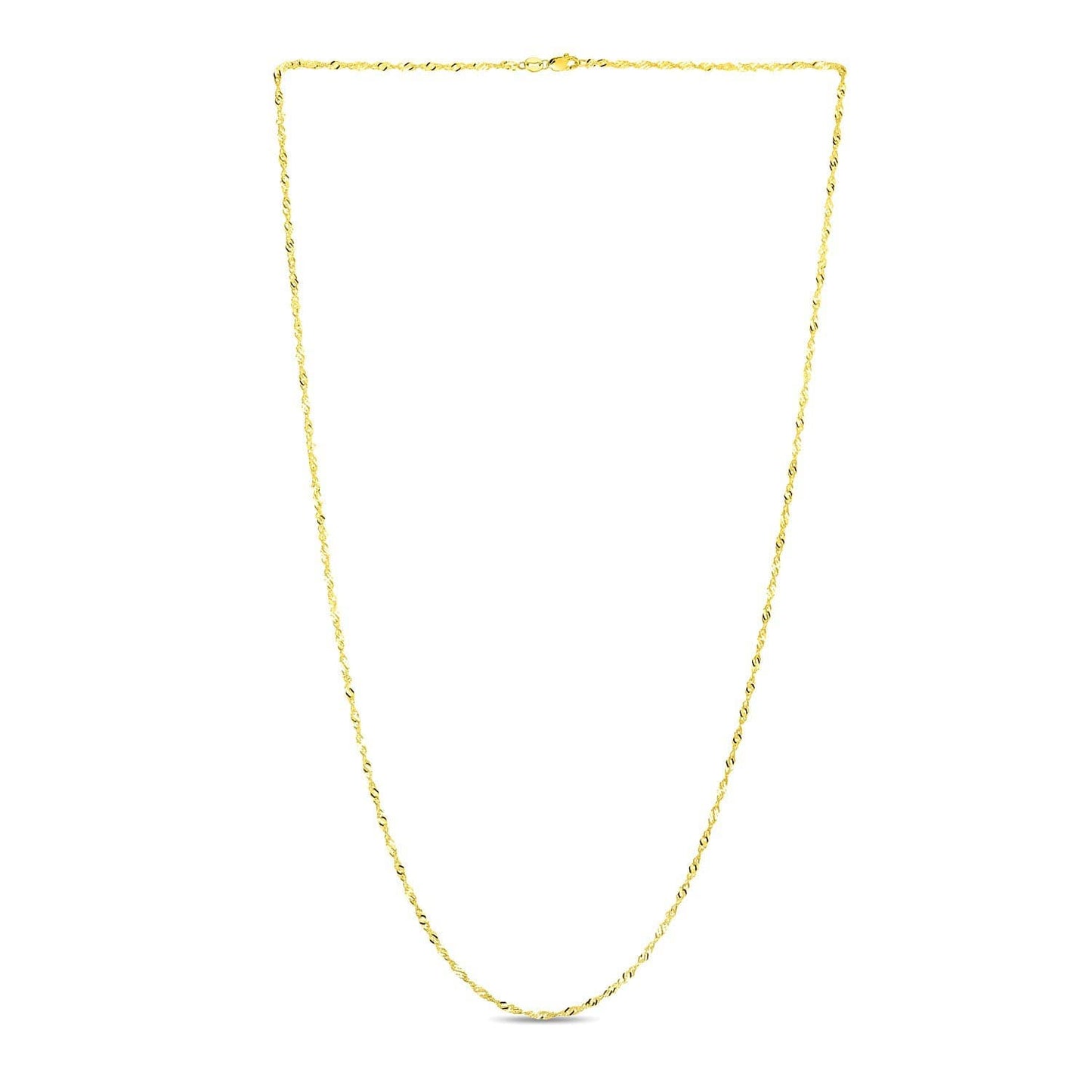 14k Yellow Gold Singapore Chain in 1.7mm