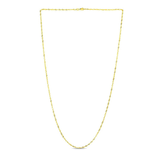14k Yellow Gold Singapore Chain in 1.7mm