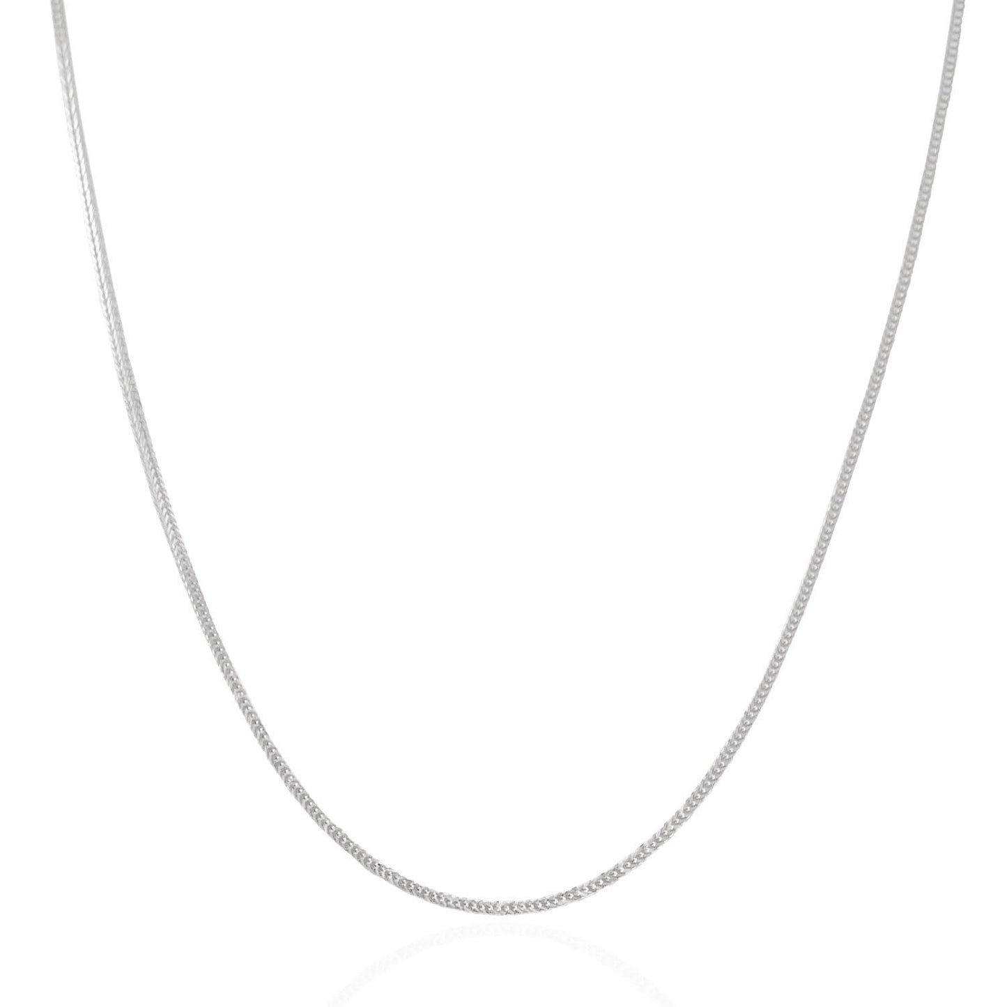 14k White Gold Foxtail Chain in 1.0mm