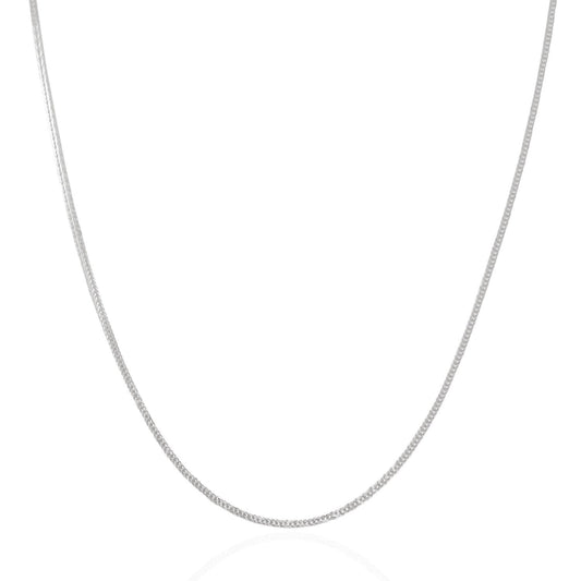 14k White Gold Foxtail Chain in 1.0mm