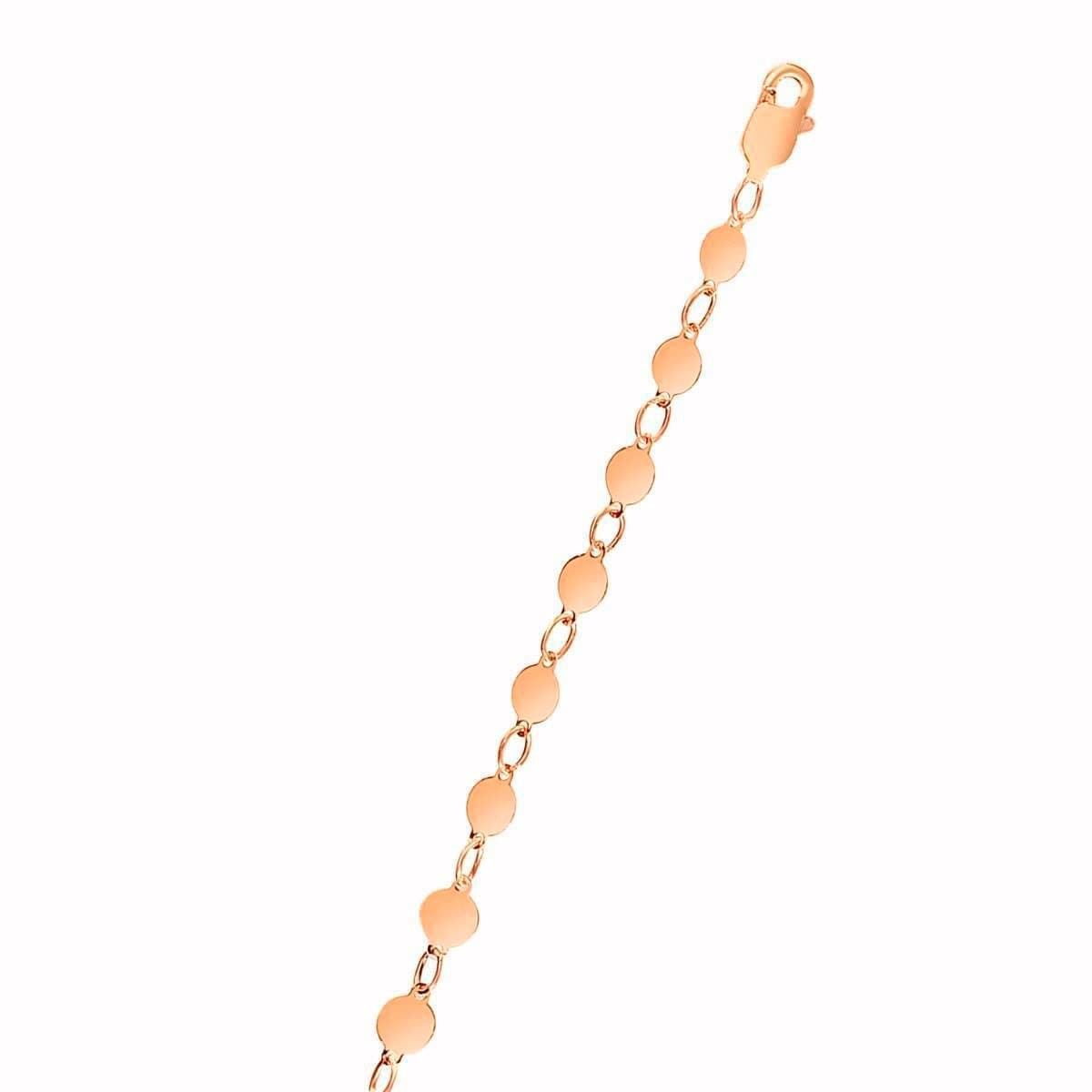 14k Gold Bracelet with Polished Circles