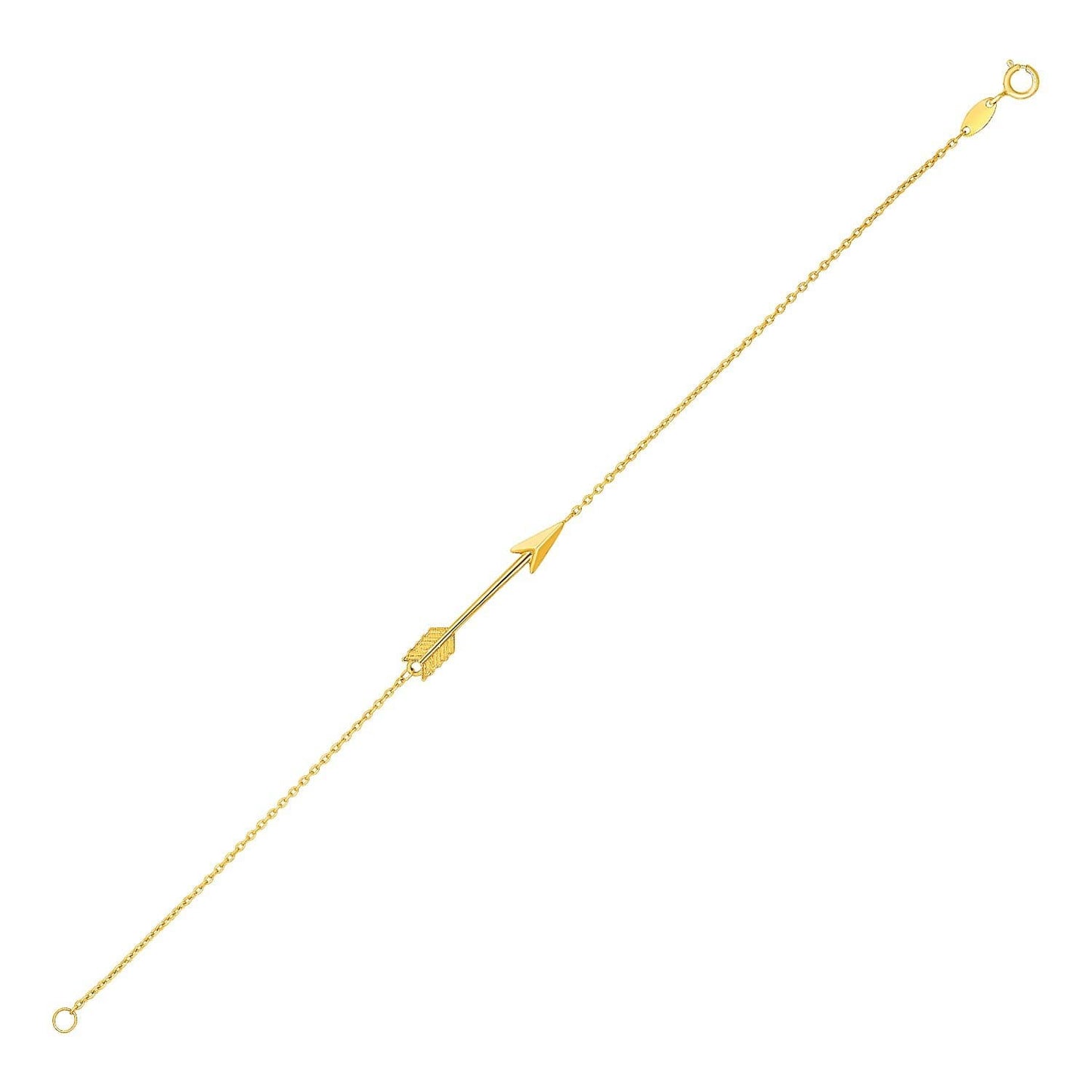 Bracelet with Arrow in 10k Yellow Gold
