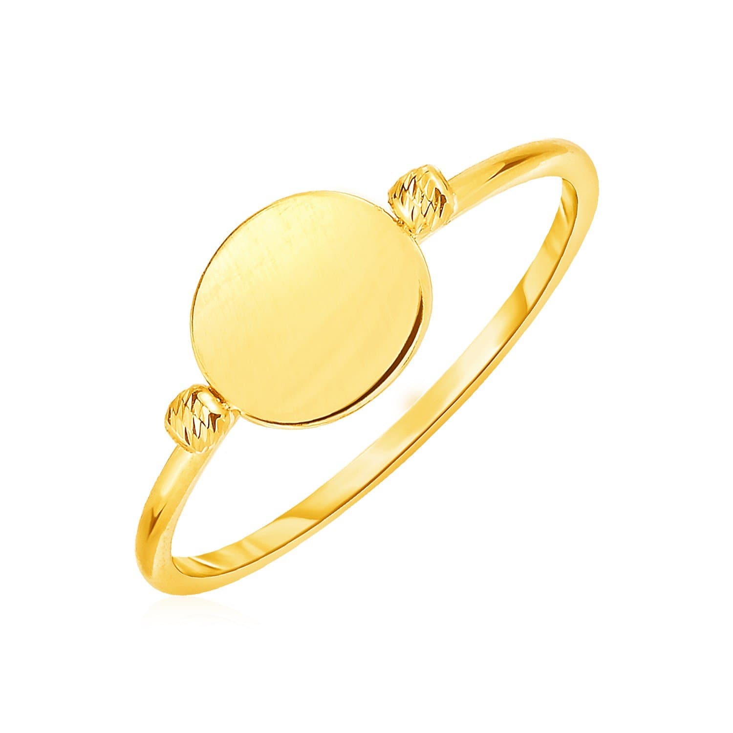 14k Yellow Gold Ring with Polished Oval