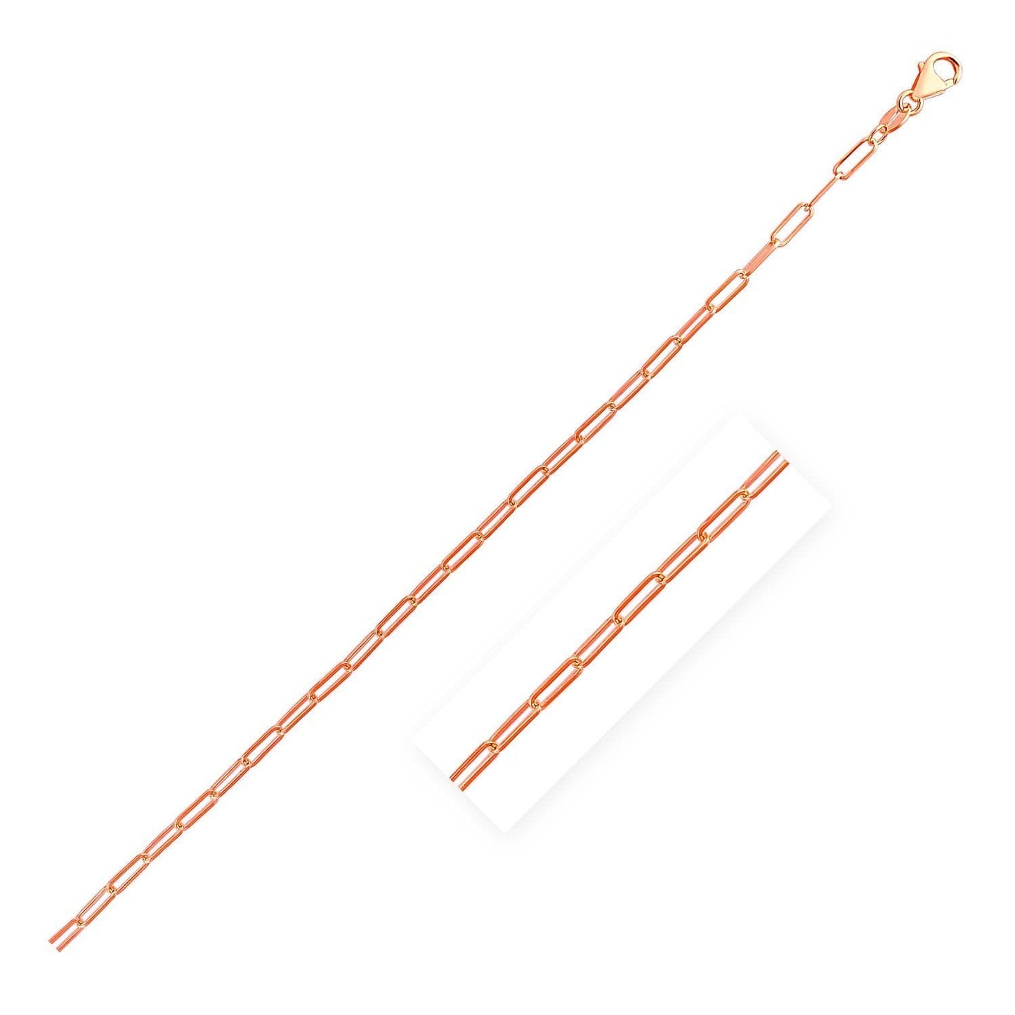 14k Gold Paperclip Chain in 2.1mm