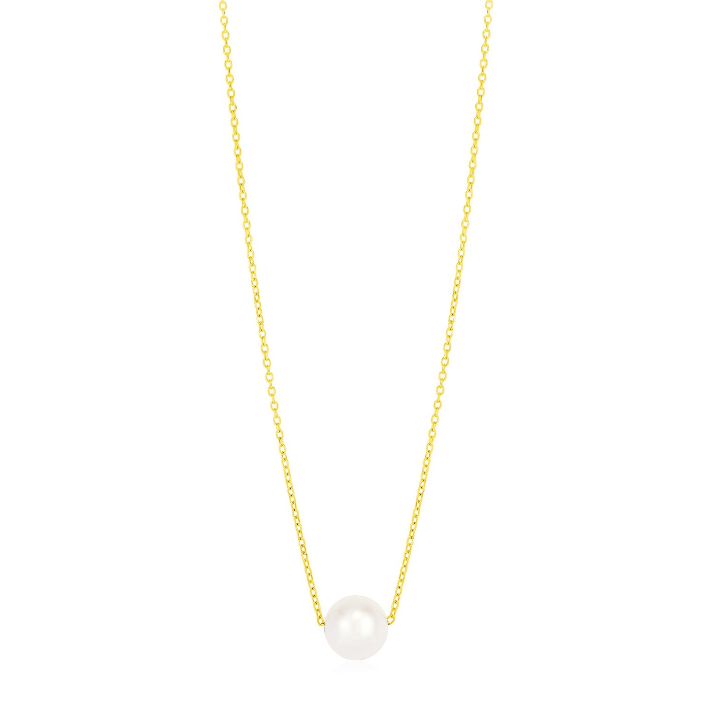 Pearl Necklace in 14k Yellow Gold