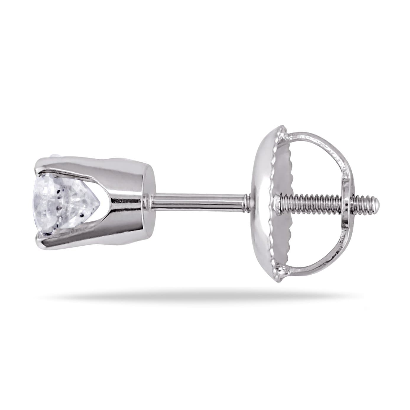 1/2ct TDW Solitaire Earrings with Screwbacks