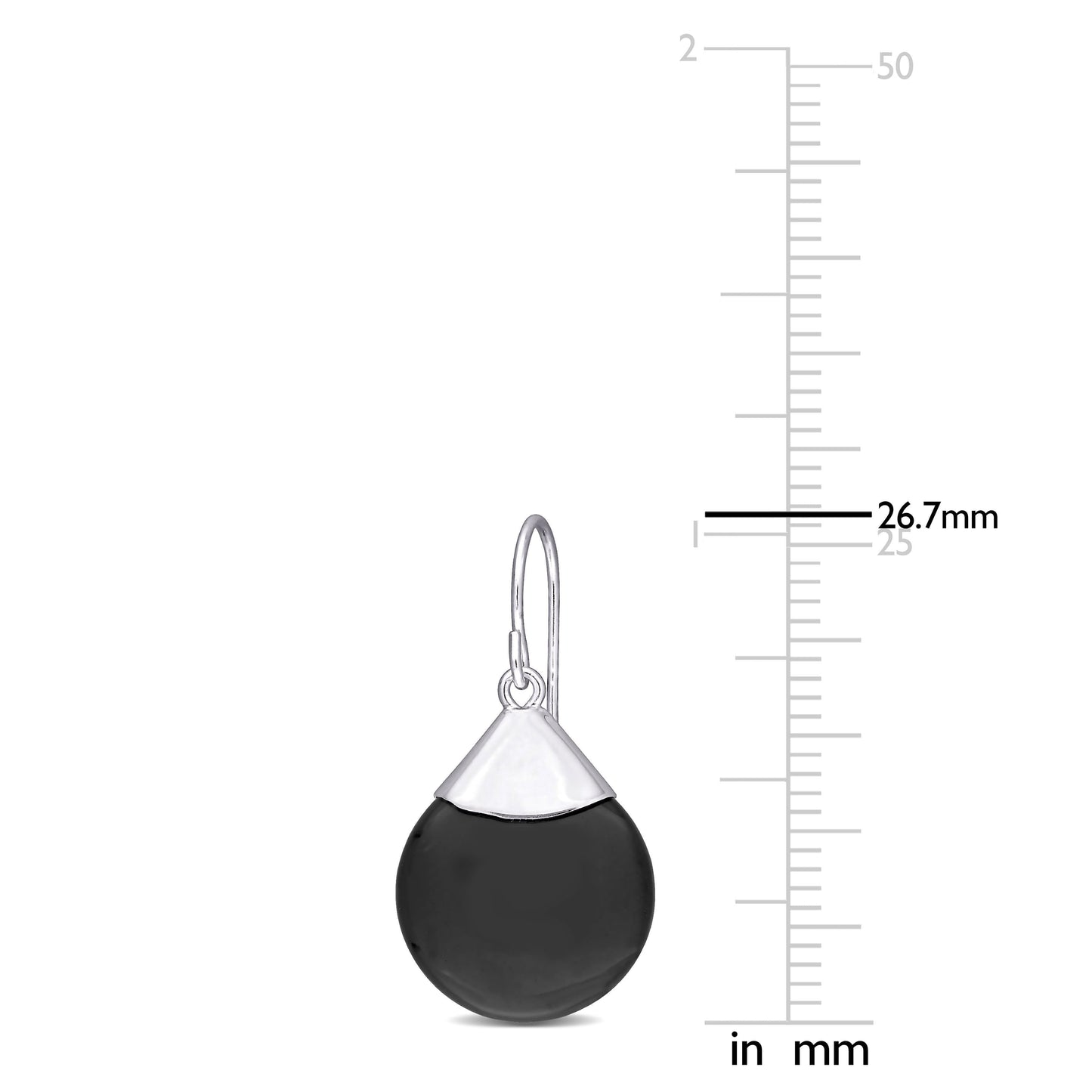 Round Black Onyx Earrings