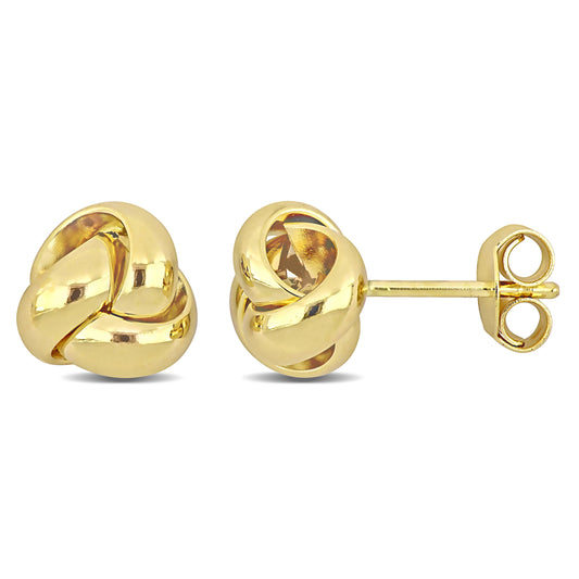 Love Knot Studs in 14k Yellow Gold