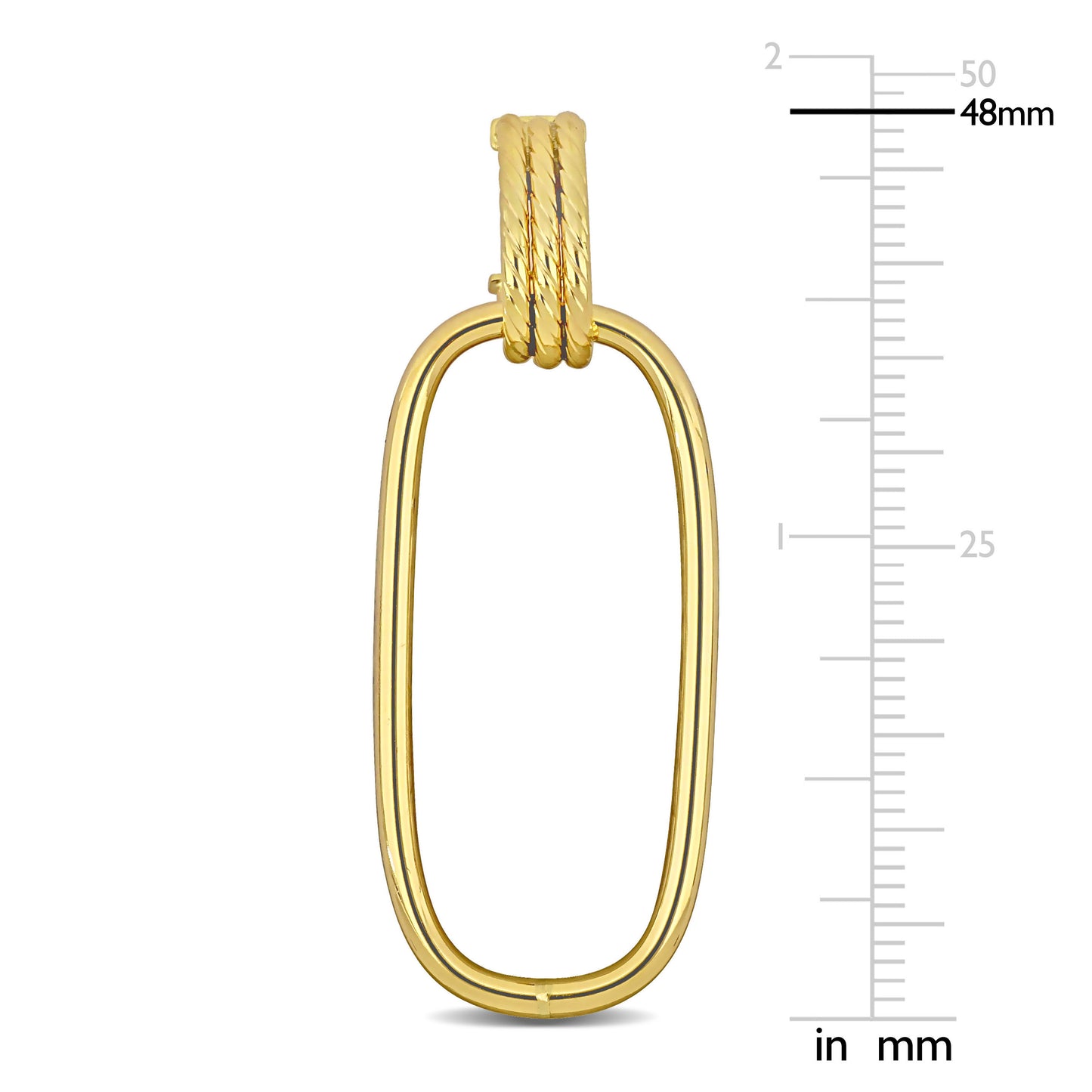Hanging Hoop Earrings in 10k Yellow Gold