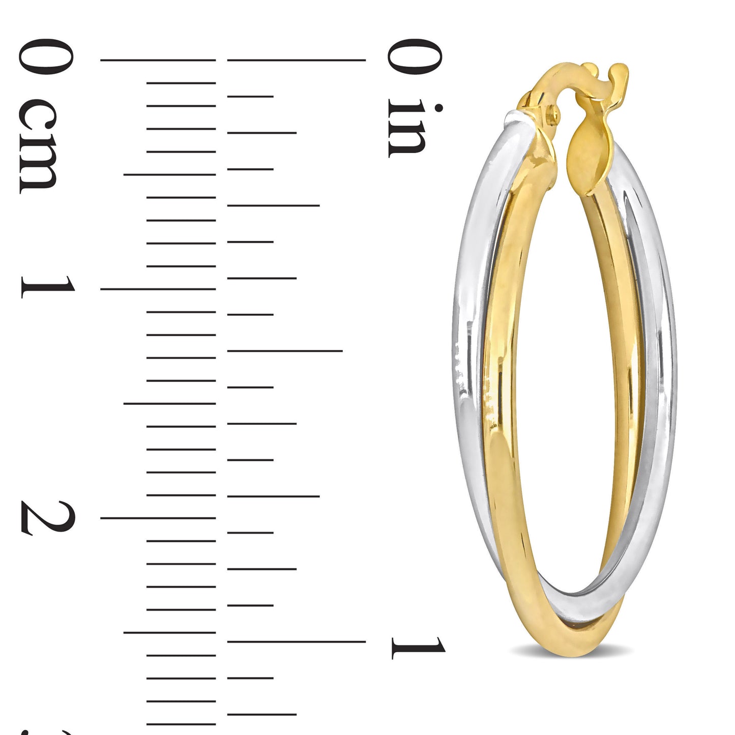 Hoop Earrings in 10k 2-Tone Gold