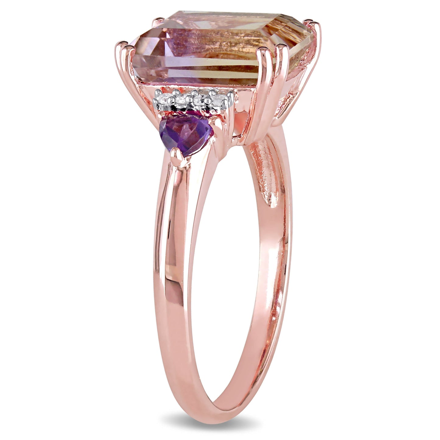 Sophia B 3 1/2ct Ametrine, Amethyst & Diamond Vintage Ring