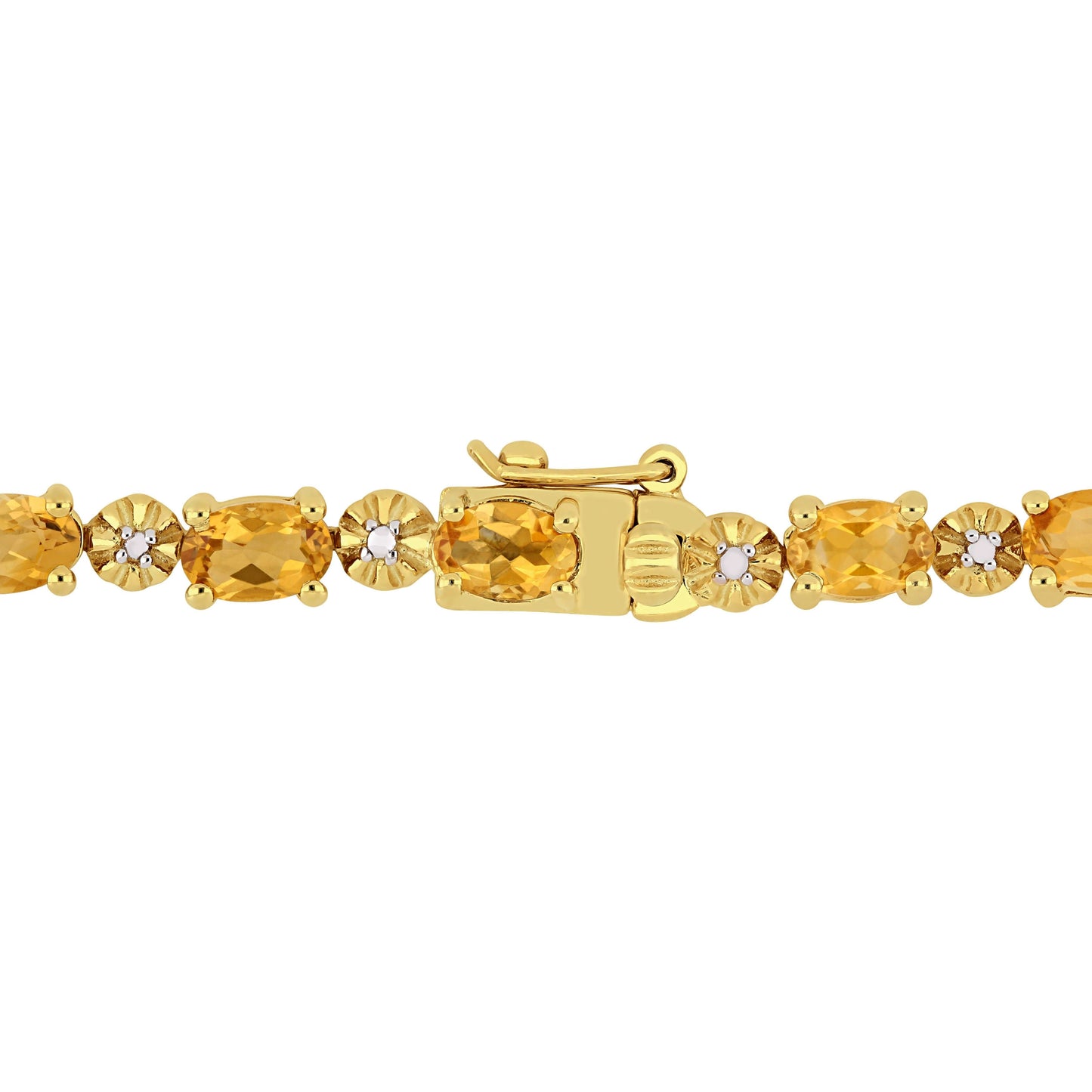 Citrine & Diamond Tennis Bracelet