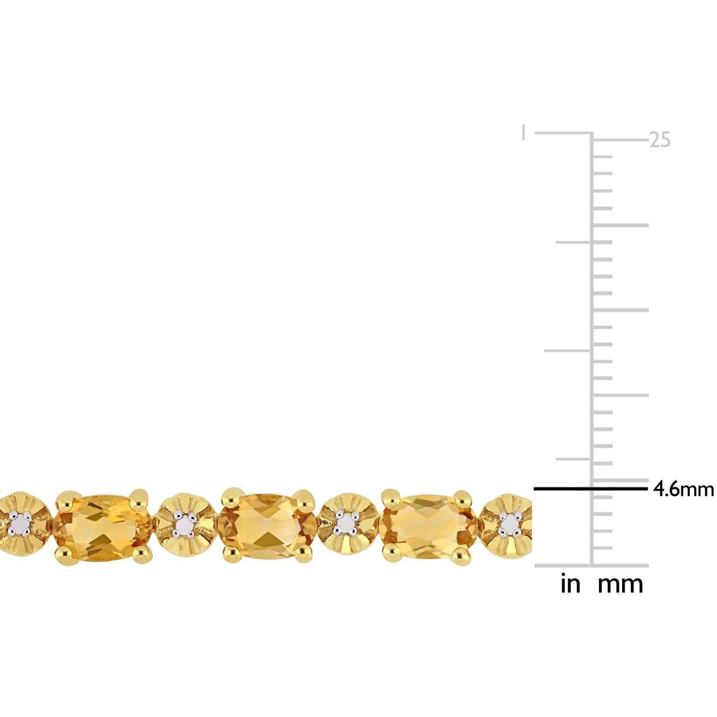 Citrine & Diamond Tennis Bracelet