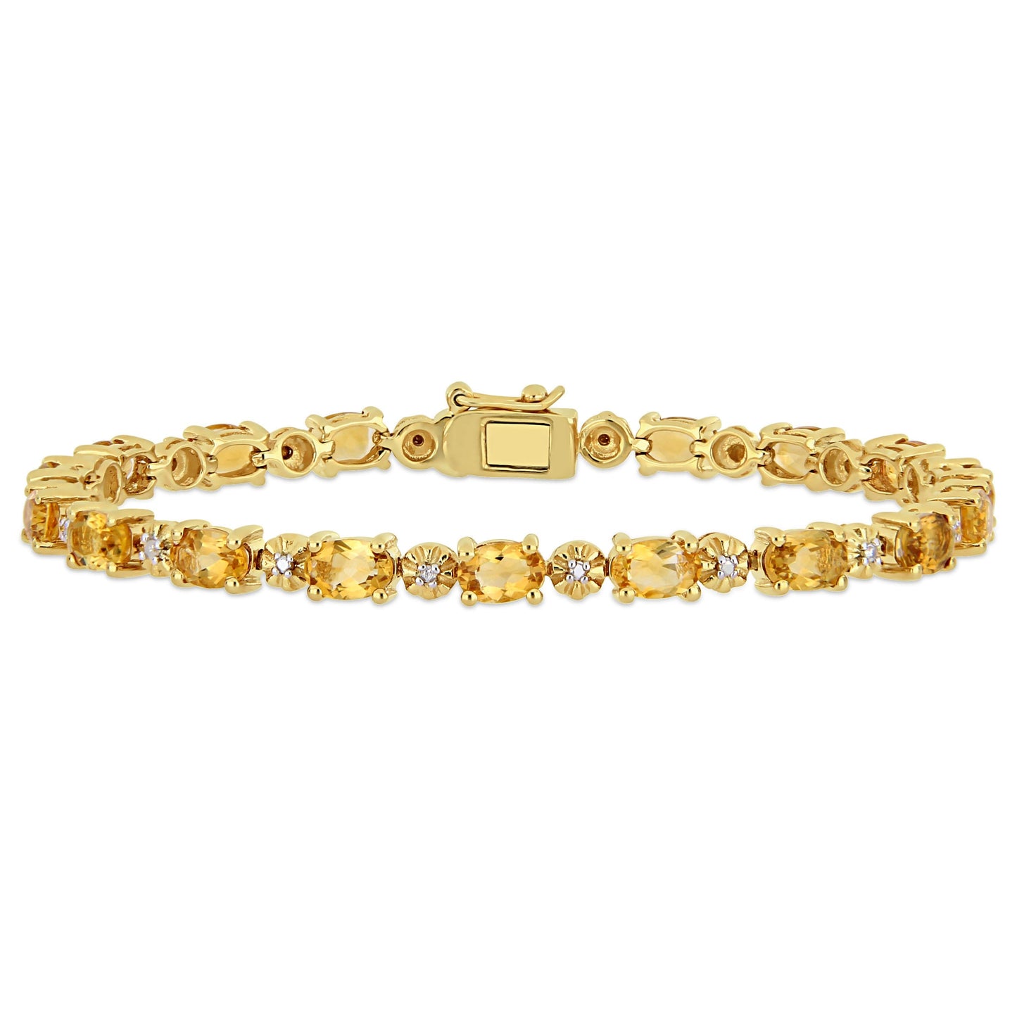 Citrine & Diamond Tennis Bracelet