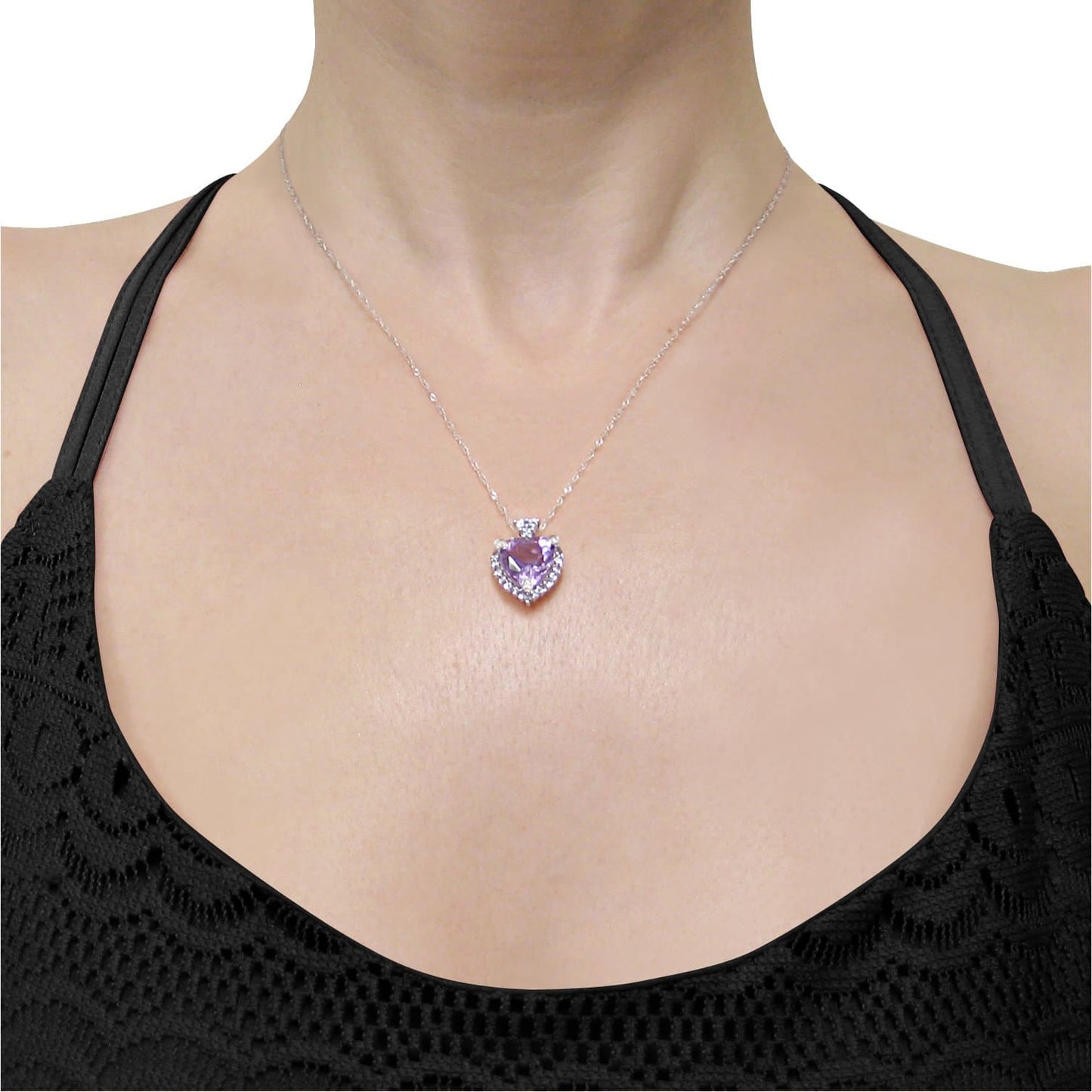 Sophia B 3 4/5ct Tanzanite, Amethyst & Diamond Necklace