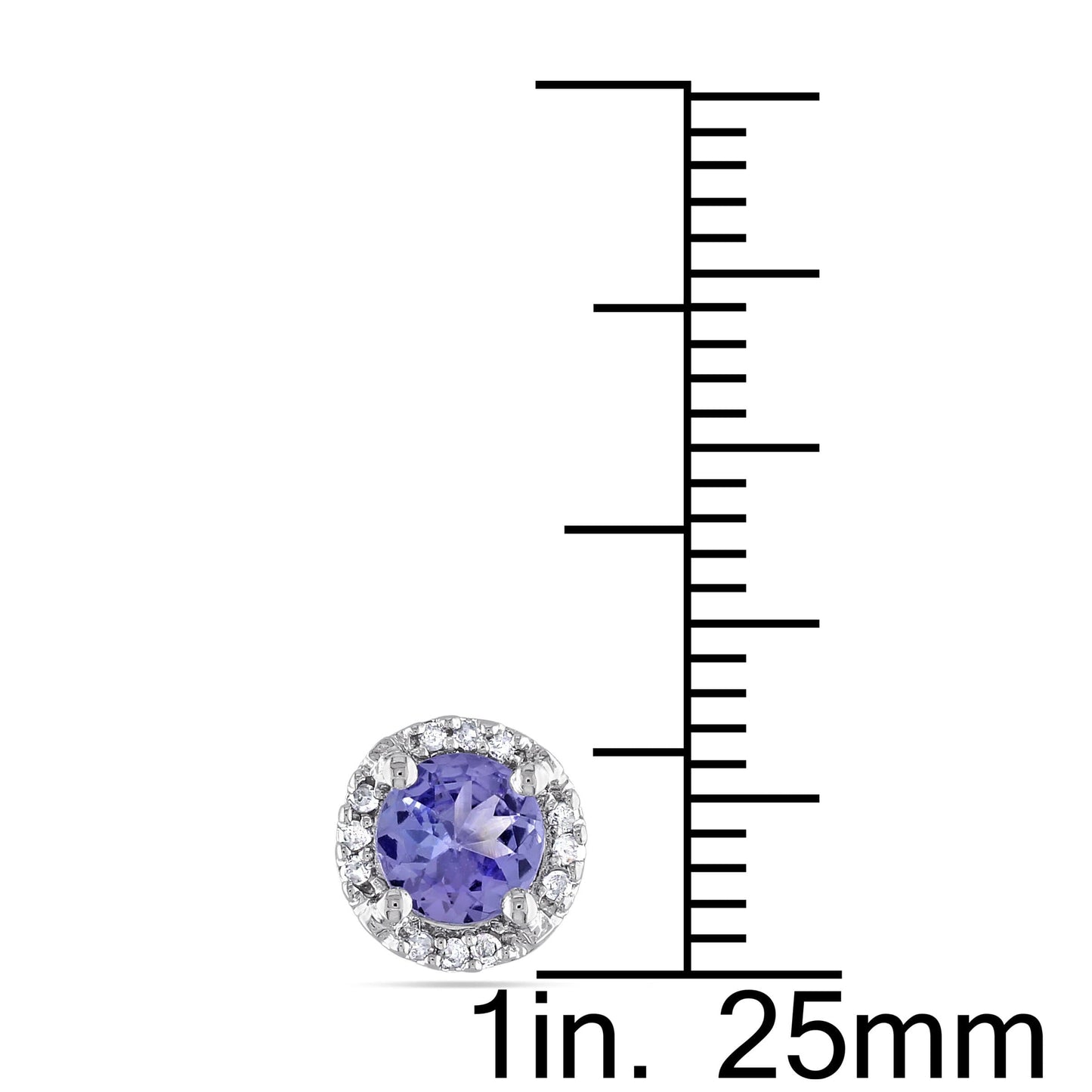 1.10 ct Tanzanite & Diamond Earrings