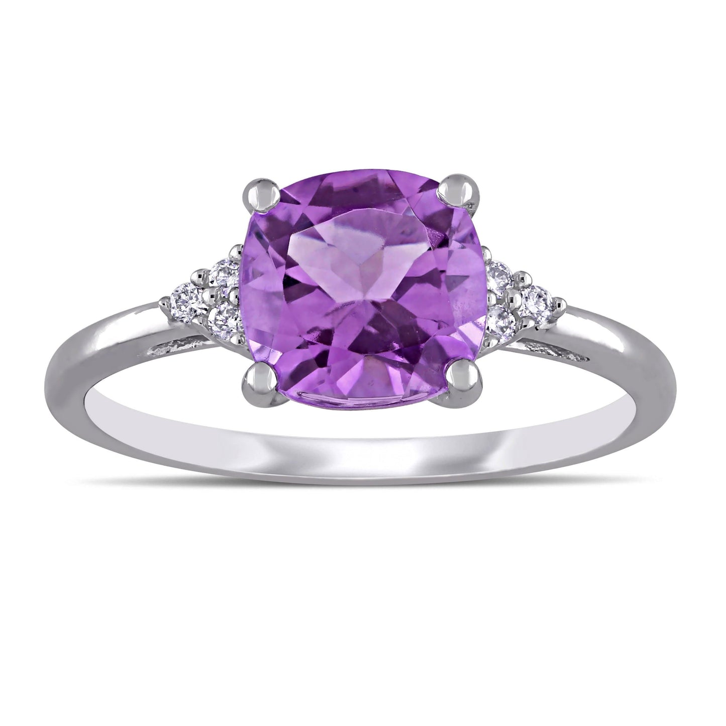 Sophia B 1 4/5ct Amethyst & Diamond Ring