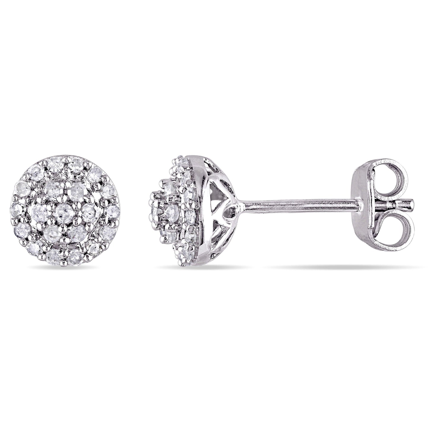 1/4ct Diamond Earrings in Sterling Silver