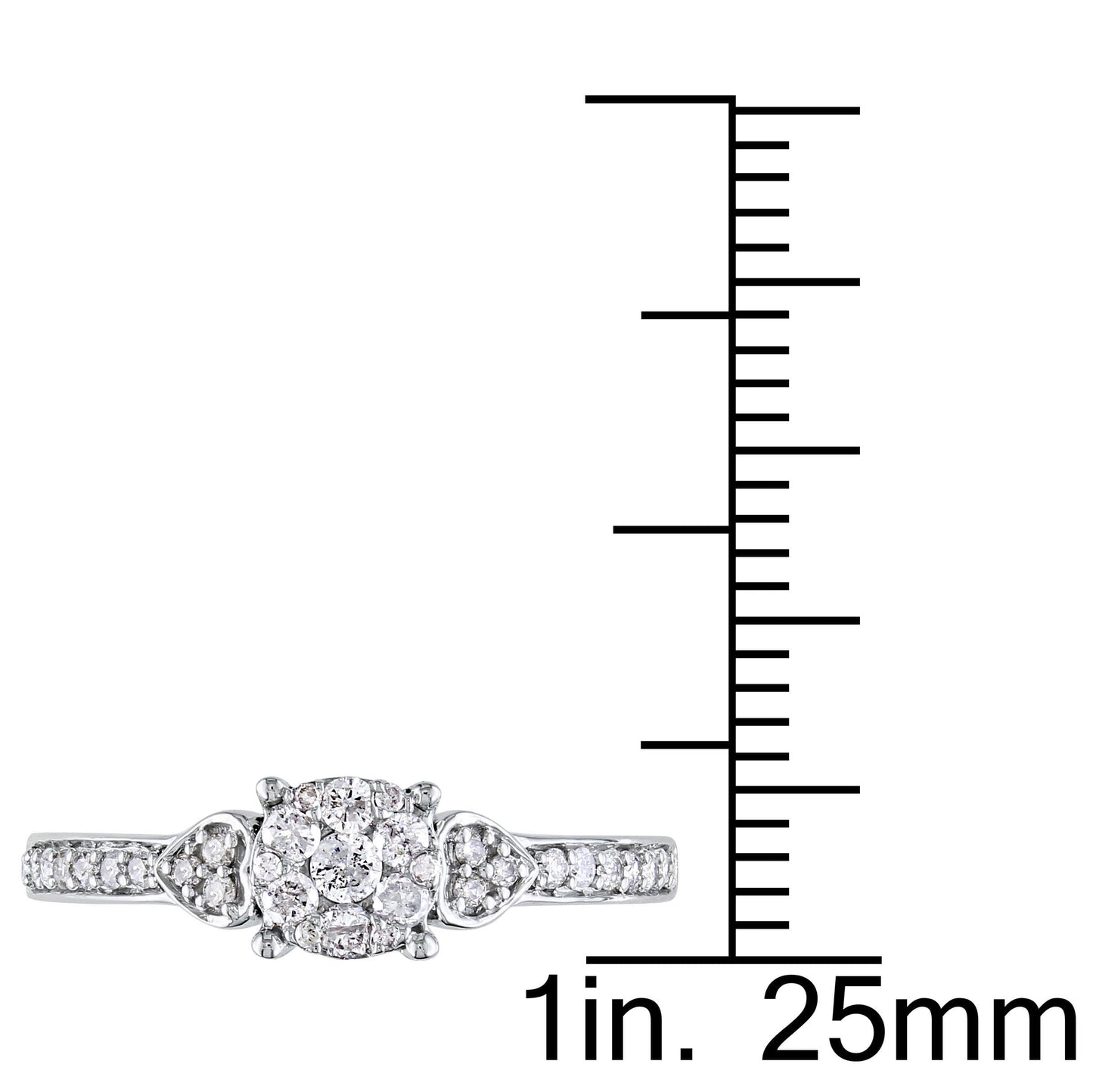 Diamond Cluster Ring in 10k White Gold