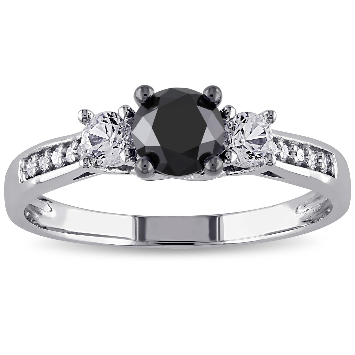 Sophia B 1ctBlack Diamond & Lab-Created White Sapphire Ring