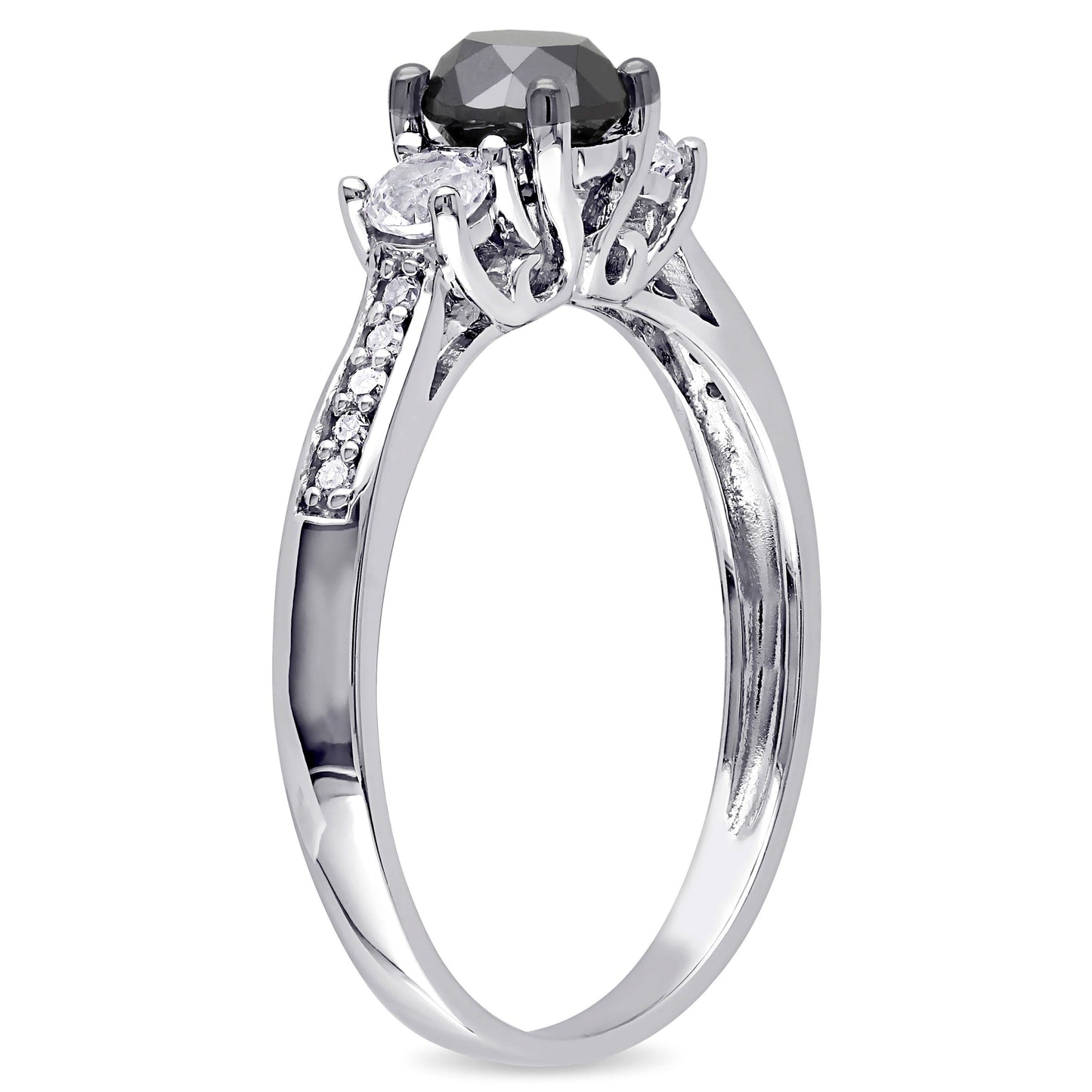 Sophia B 1ctBlack Diamond & Lab-Created White Sapphire Ring