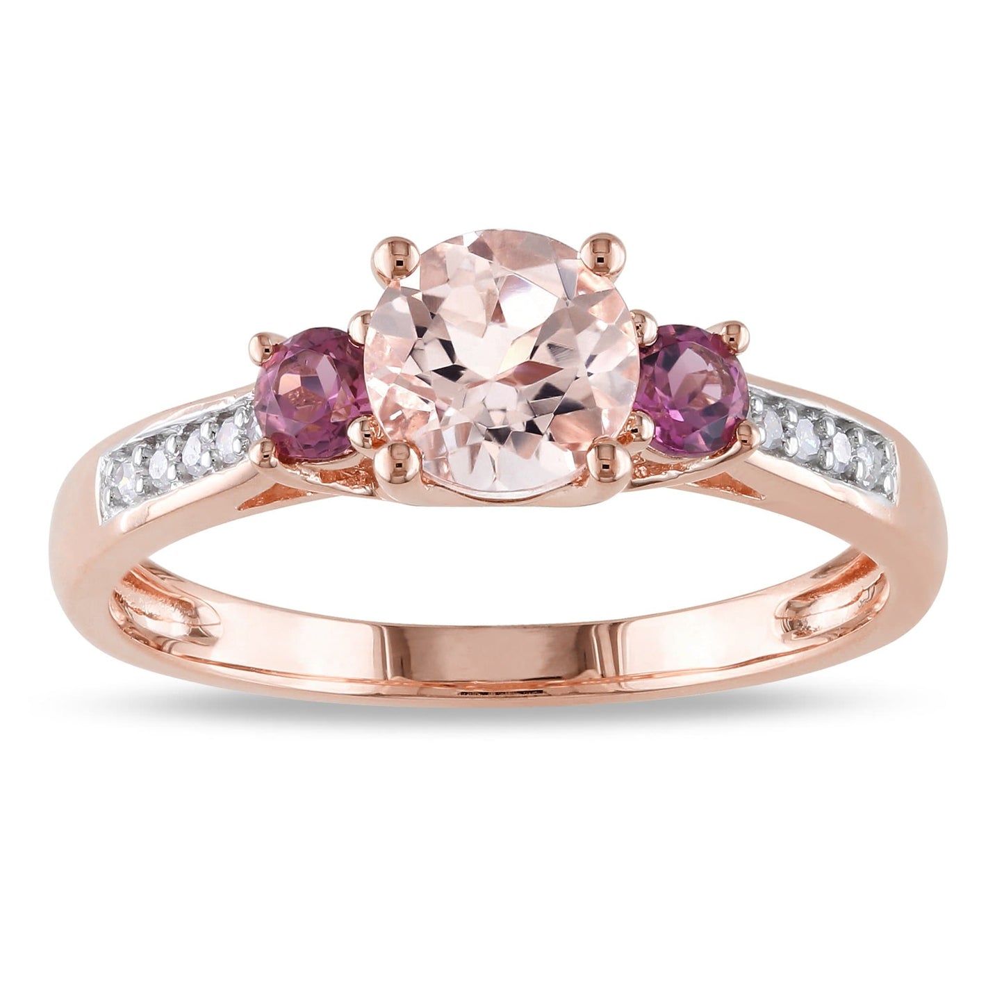 Sophia B 1ctMorganite & Tourmaline Ring with Diamond Accents