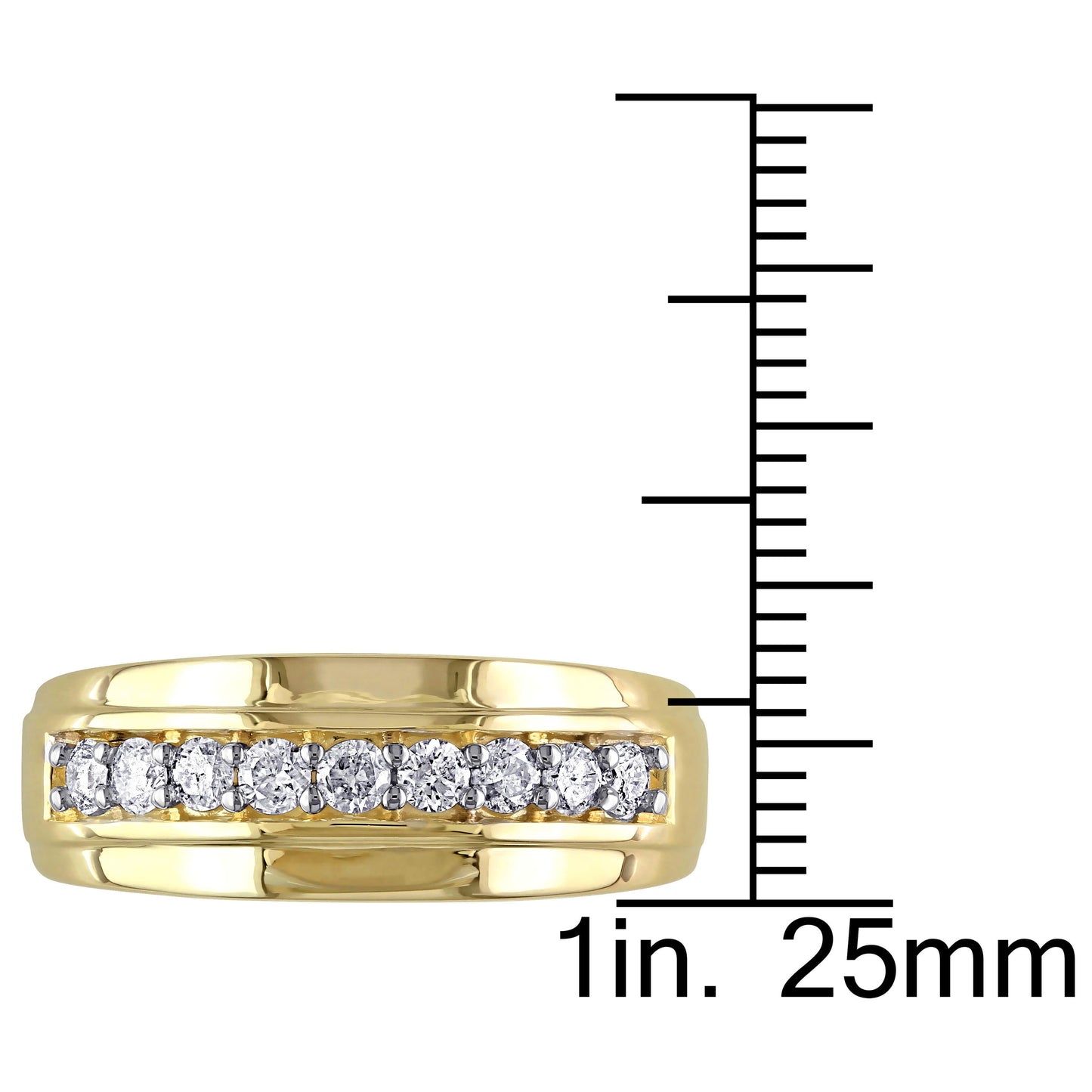 1/2ct Diamond Mens Ring in 10k Yellow Gold