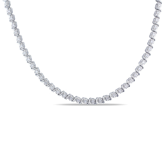 1/2ct Diamond Necklace in Sterling Silver