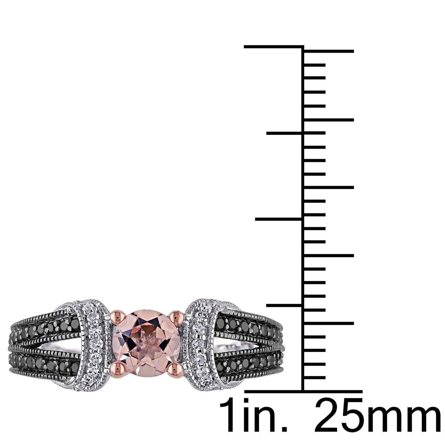 Sophia B 3/4ct Morganite Ring with Diamond Accents