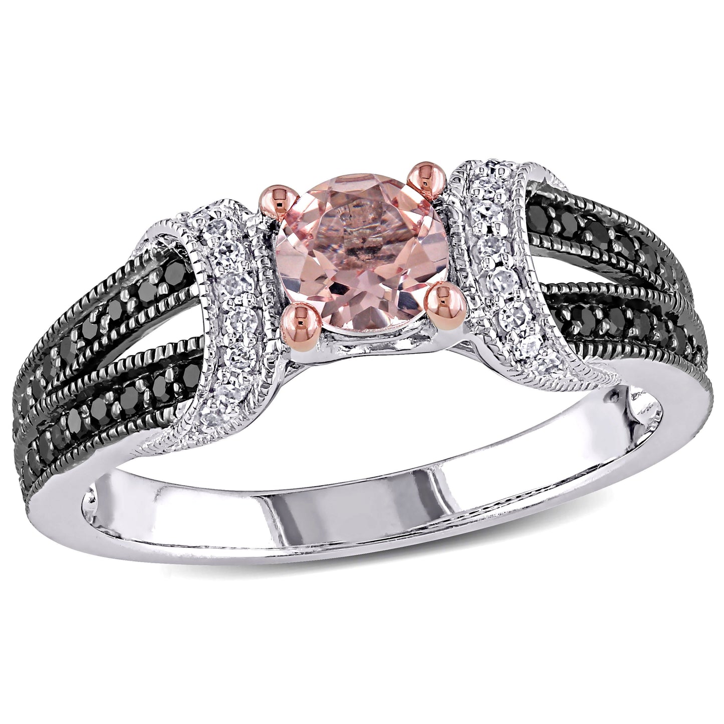 Sophia B 3/4ct Morganite Ring with Diamond Accents