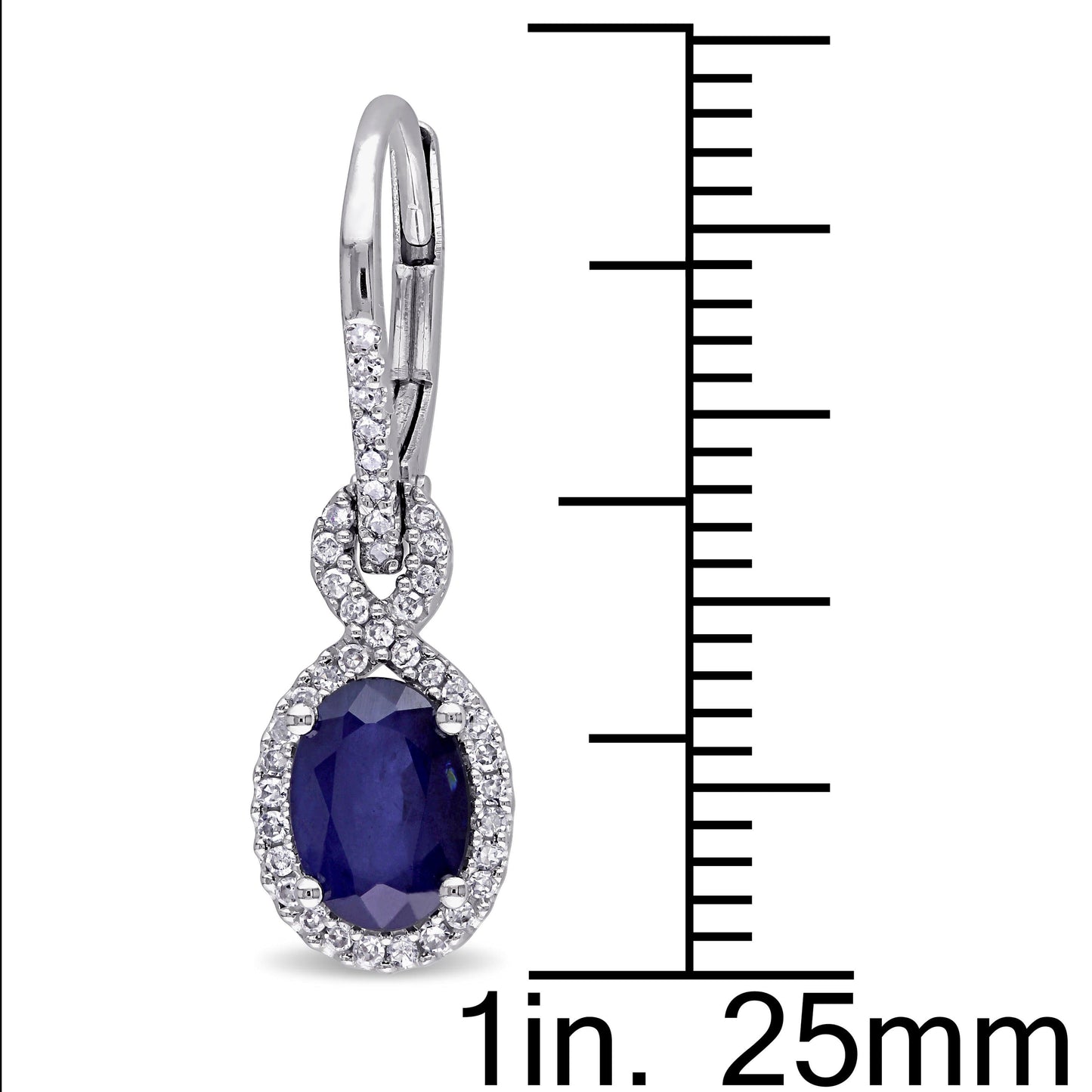 Sophia B Oval Sapphire & Diamond Earrings