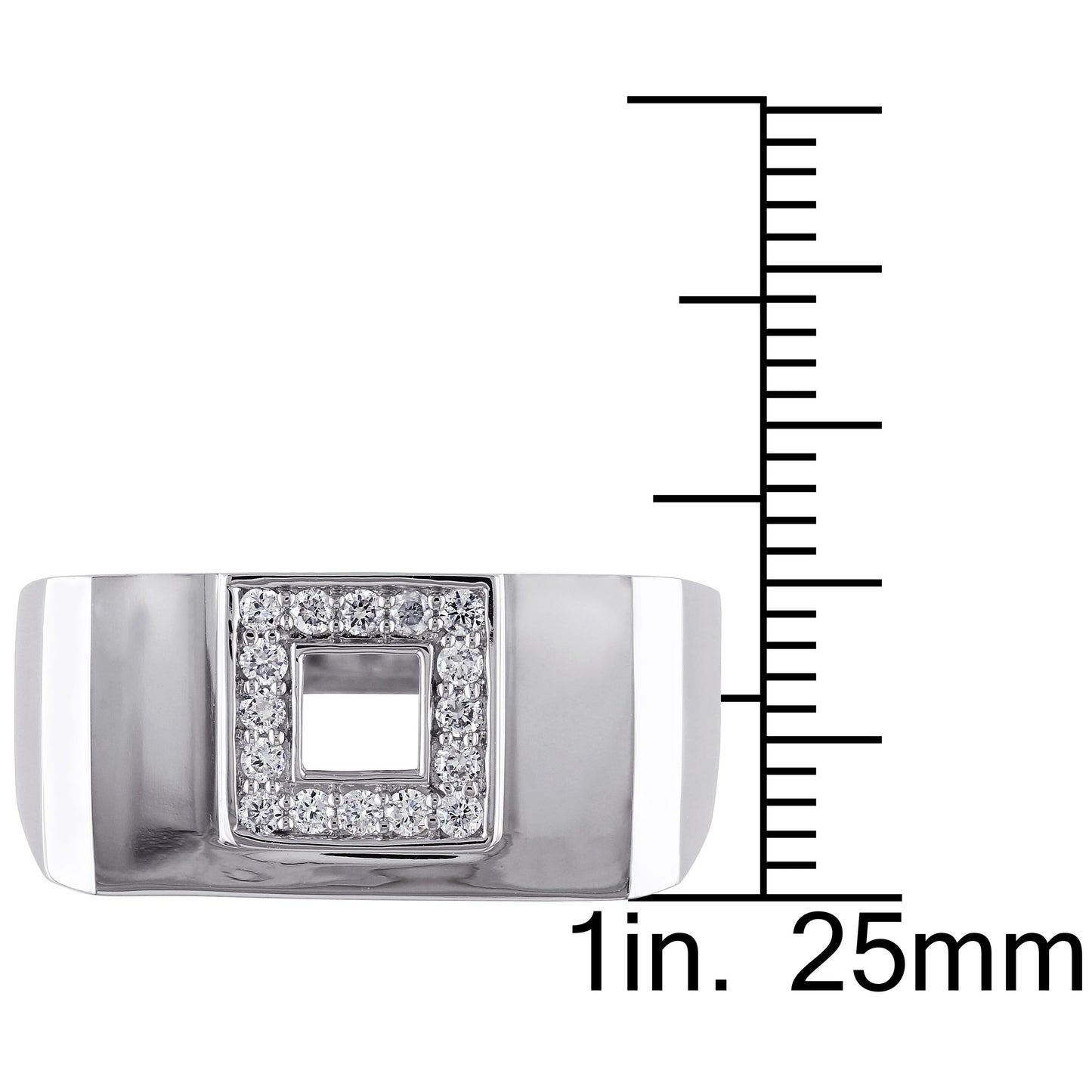 1/5ct Diamond Mens Ring in 14k White Gold