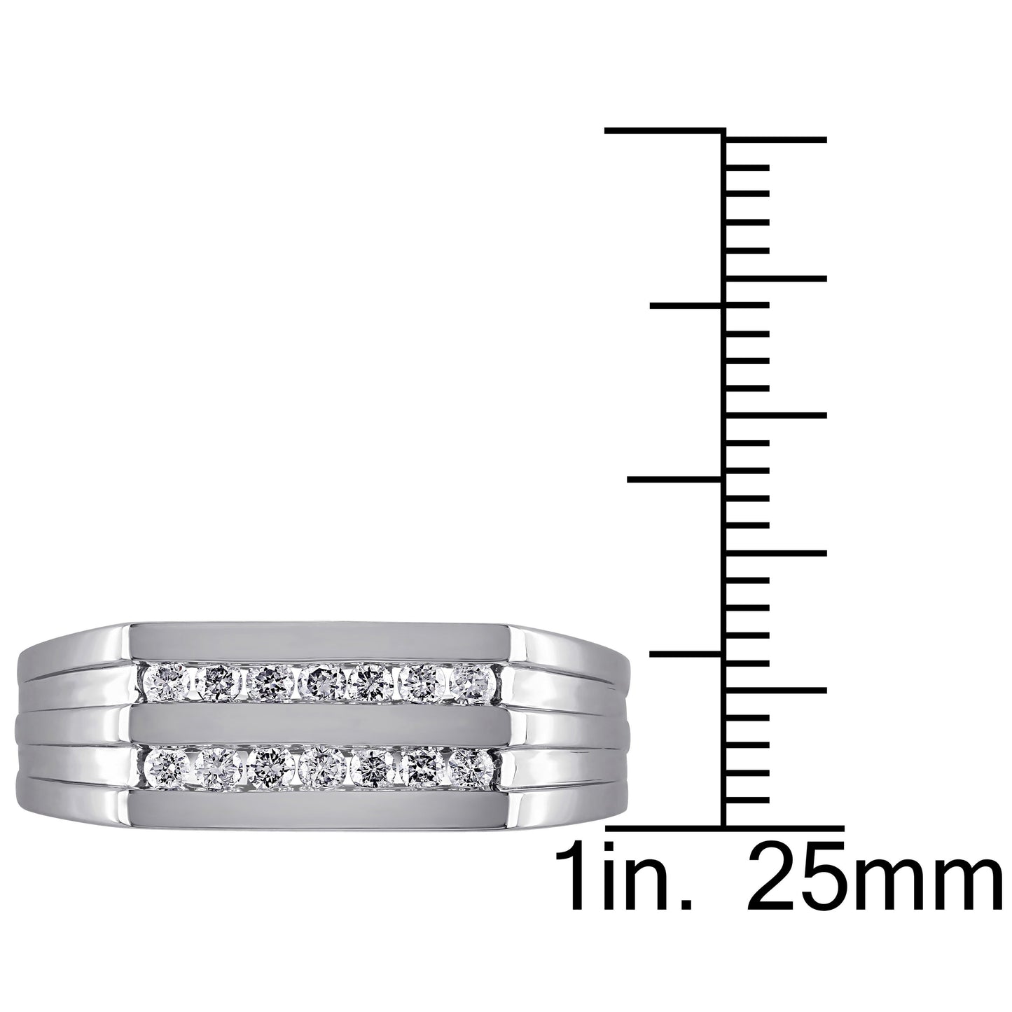 1/3ct Diamond Mens Ring in 10k White Gold